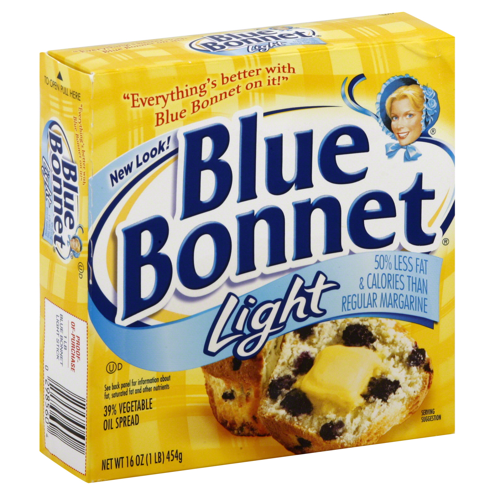 Blue Bonnet Light Vegetable Oil Spread, 31%, 16 oz (1 lb) 454 g