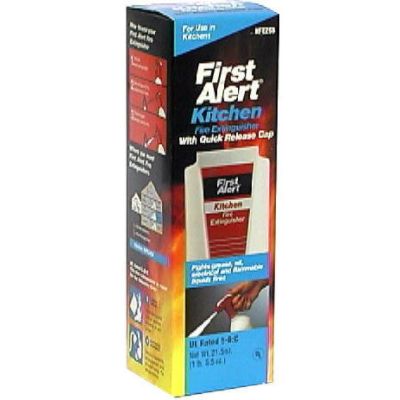 First Alert Kitchen Fire Extinguisher with Quick Release Cap, 21.5 oz (1 lb 5.5 oz)