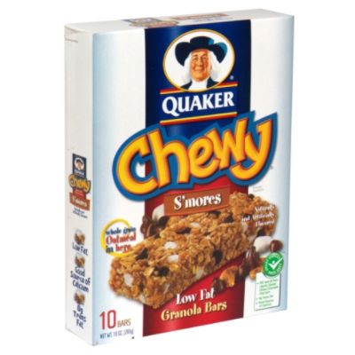 Quaker Chewy Granola Bars, S'mores, Low Fat, 10 bars [10 oz (283 g)]