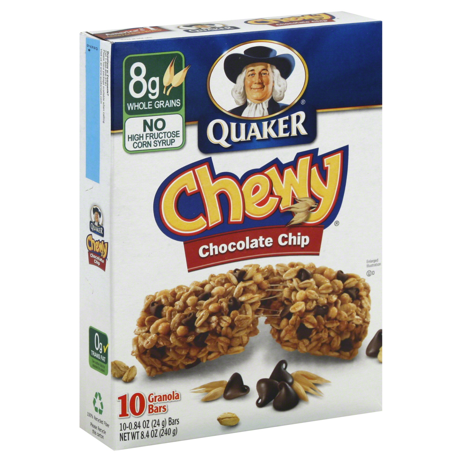 Quaker Chewy Granola Bars, Chocolate Chip, 8 bars