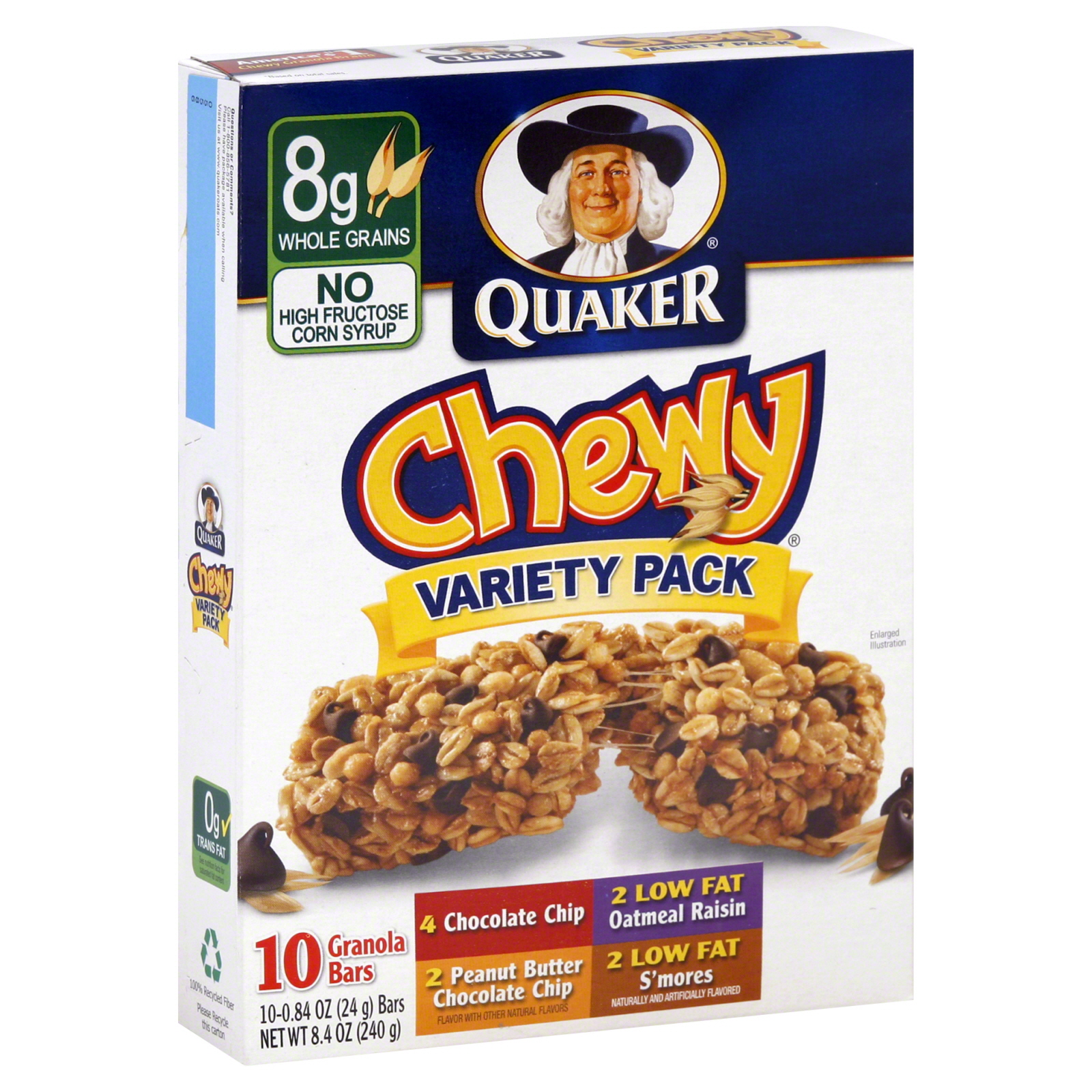 Quaker Chewy Granola Bars, Variety Pack, 10 - 0.84 oz (24 g) bars [8.4 oz (240 g)]