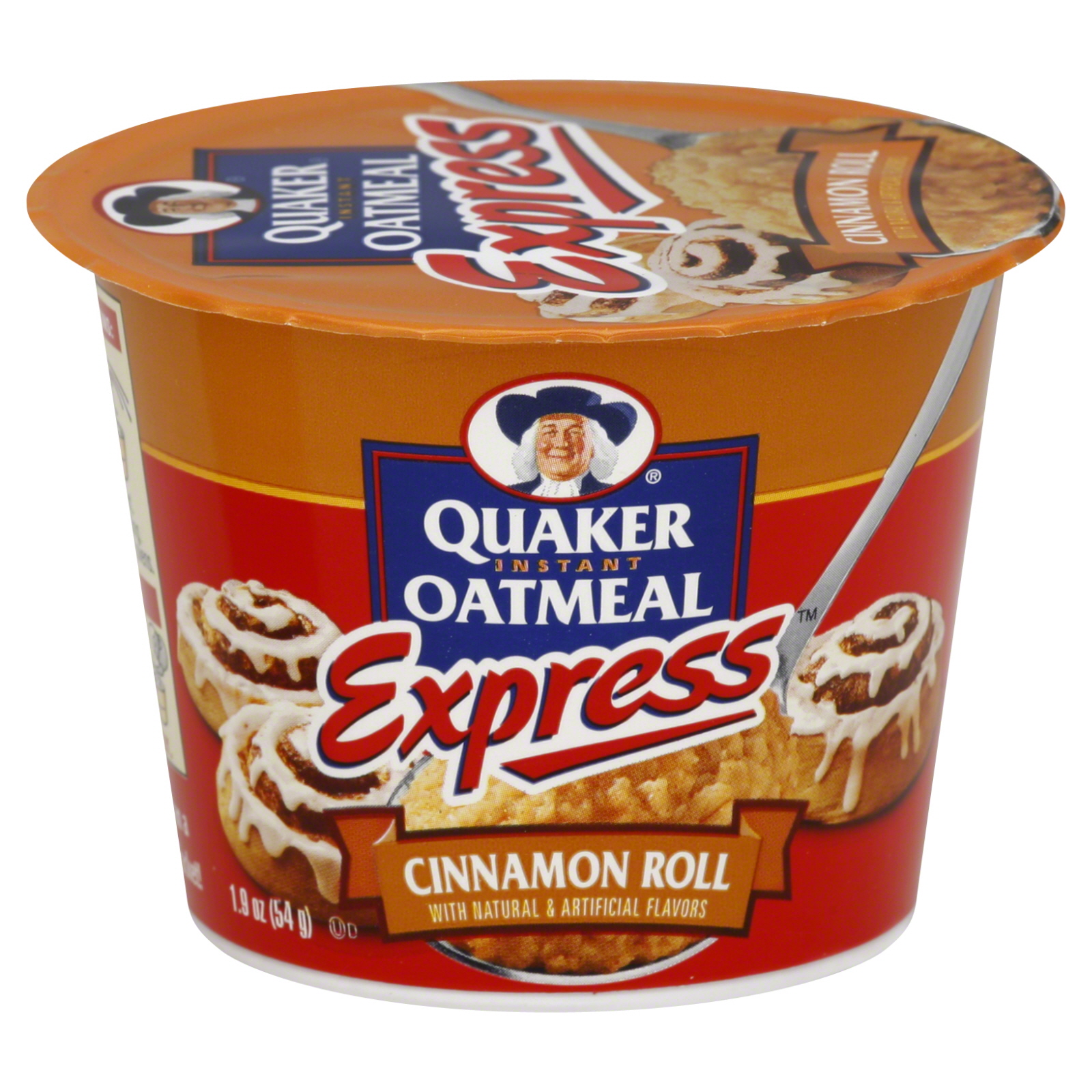 Quaker Express Instant Oatmeal, Cinnamon Roll, 1.9 oz (54 g)