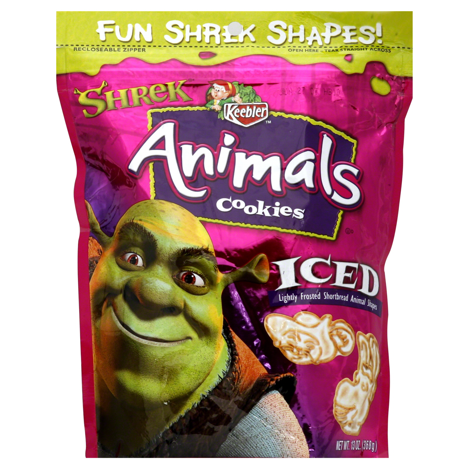 Keebler Animal Cookies, Iced, Shrek, 13 oz (368 g)