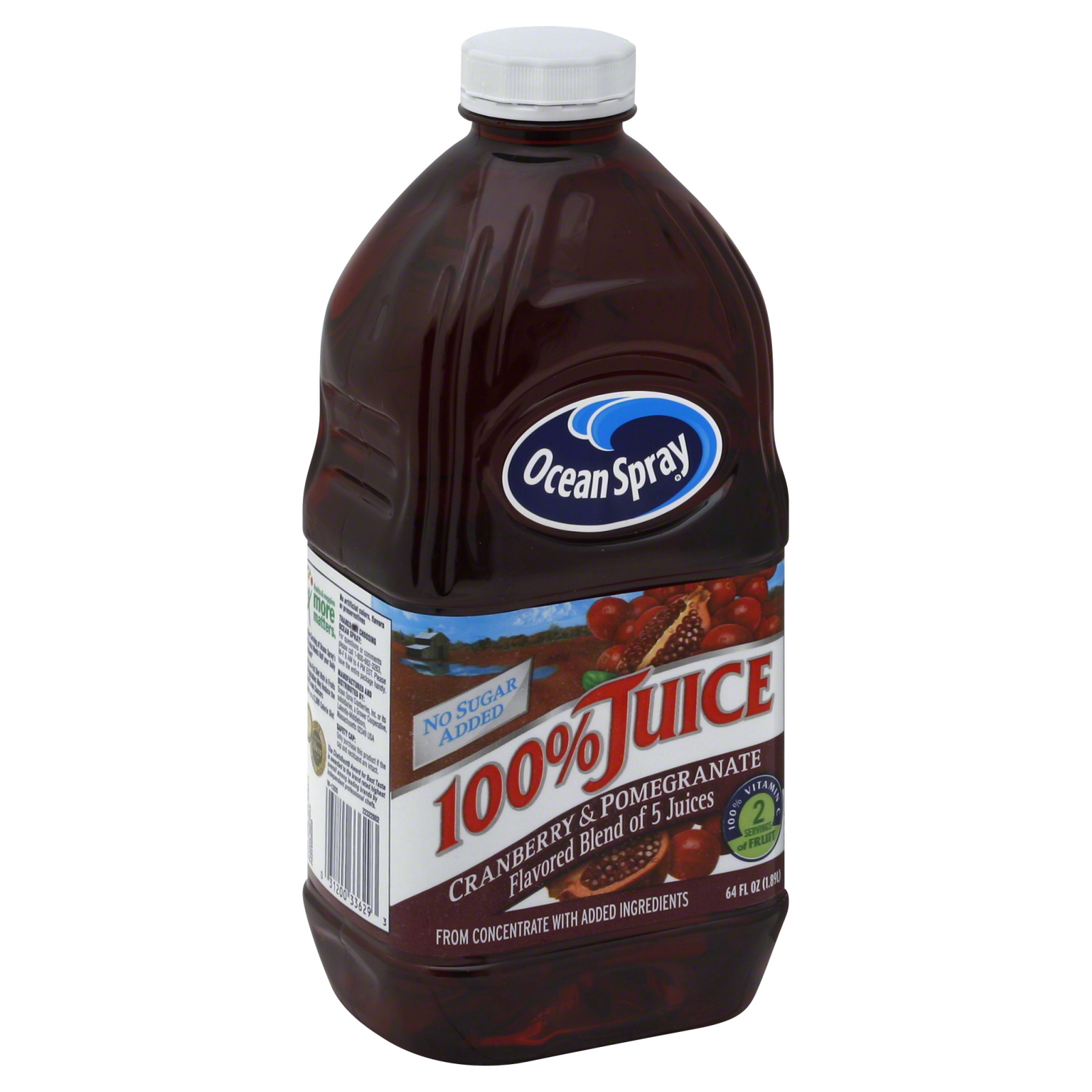 Ocean Spray 100 Juice, Cranberry & Pomegranate, 64 fl oz