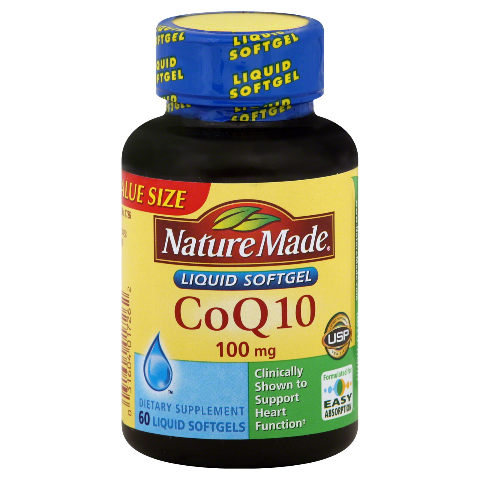 Nature Made CoQ10, 100 mg, Liquid Softgels, Value Size, 60 Ct.
