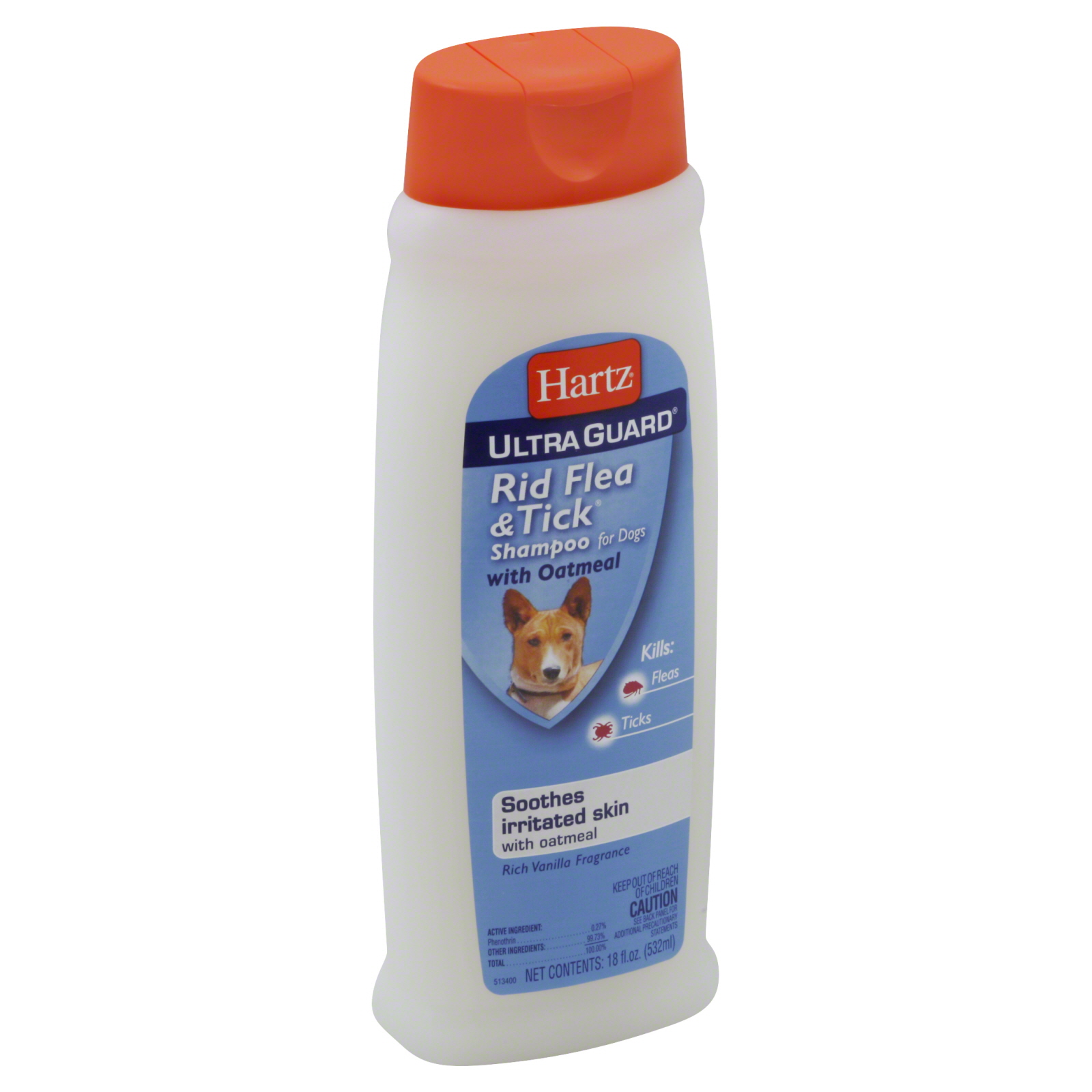 Hartz 2 in 1 Rid Flea Dog Shampoo with Oatmeal 18, fluid ounce