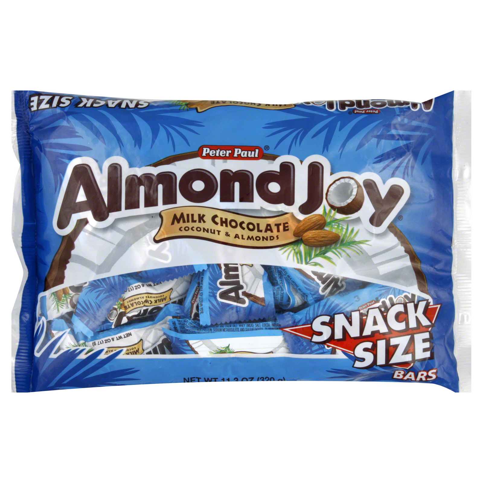 Almond Joy  Milk Chocolate Bars, Snack Size, 11.3 oz (320 g)