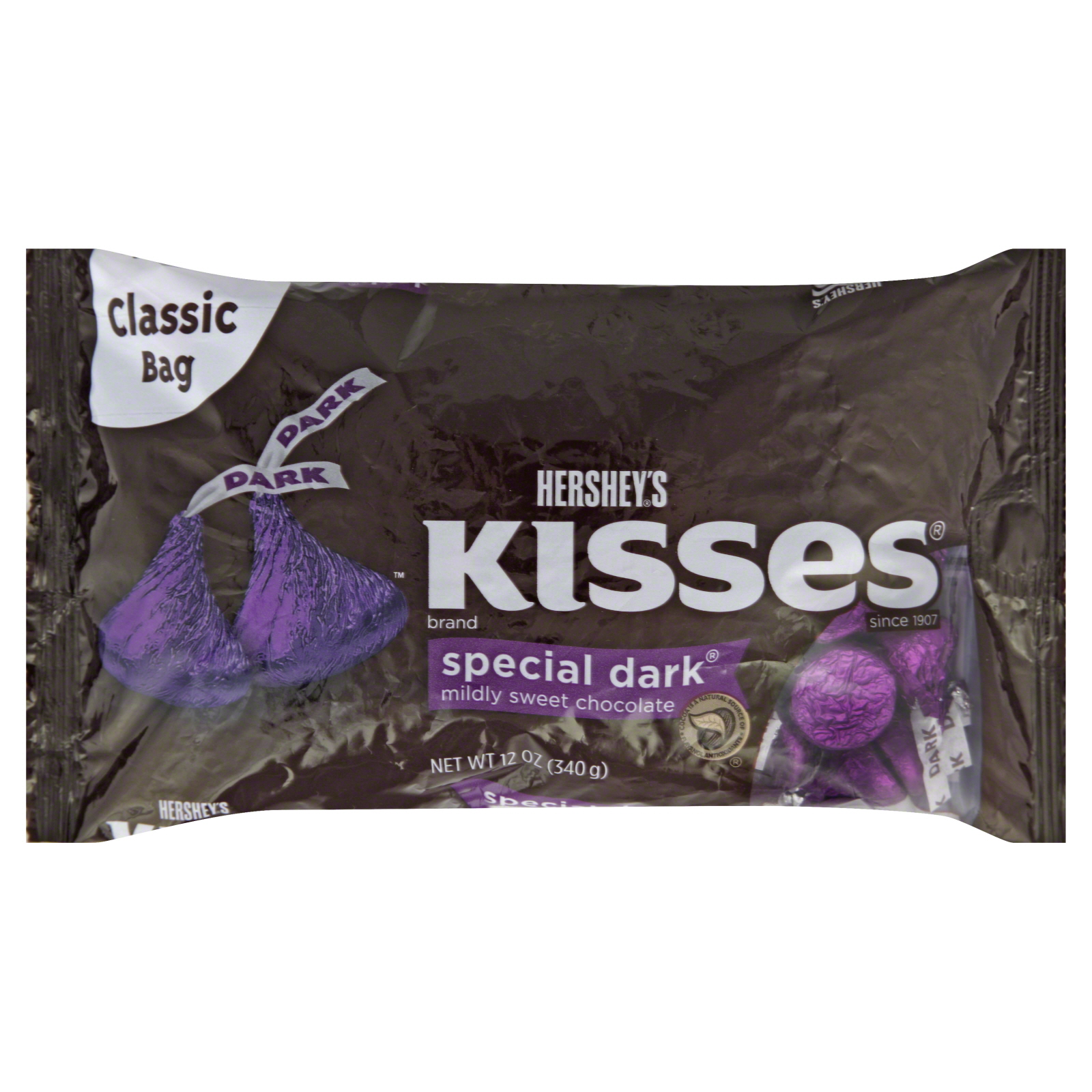 Hershey's Kisses, Special Dark, Dark Chocolate, 12 oz (340 g)