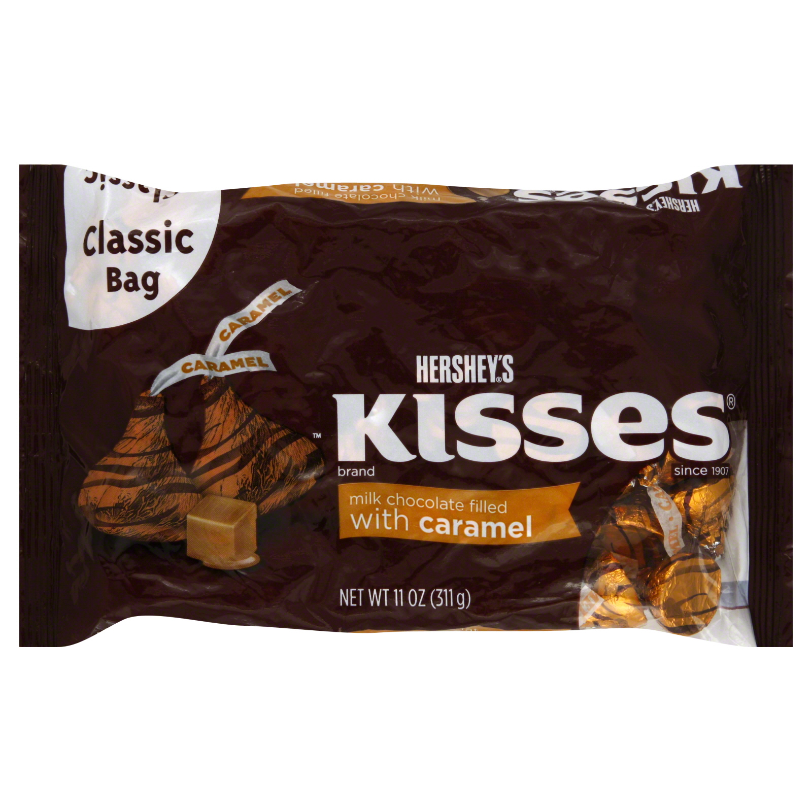 Hershey's Kisses, Milk Chocolate, Filled with Caramel, 11 oz (311 g)