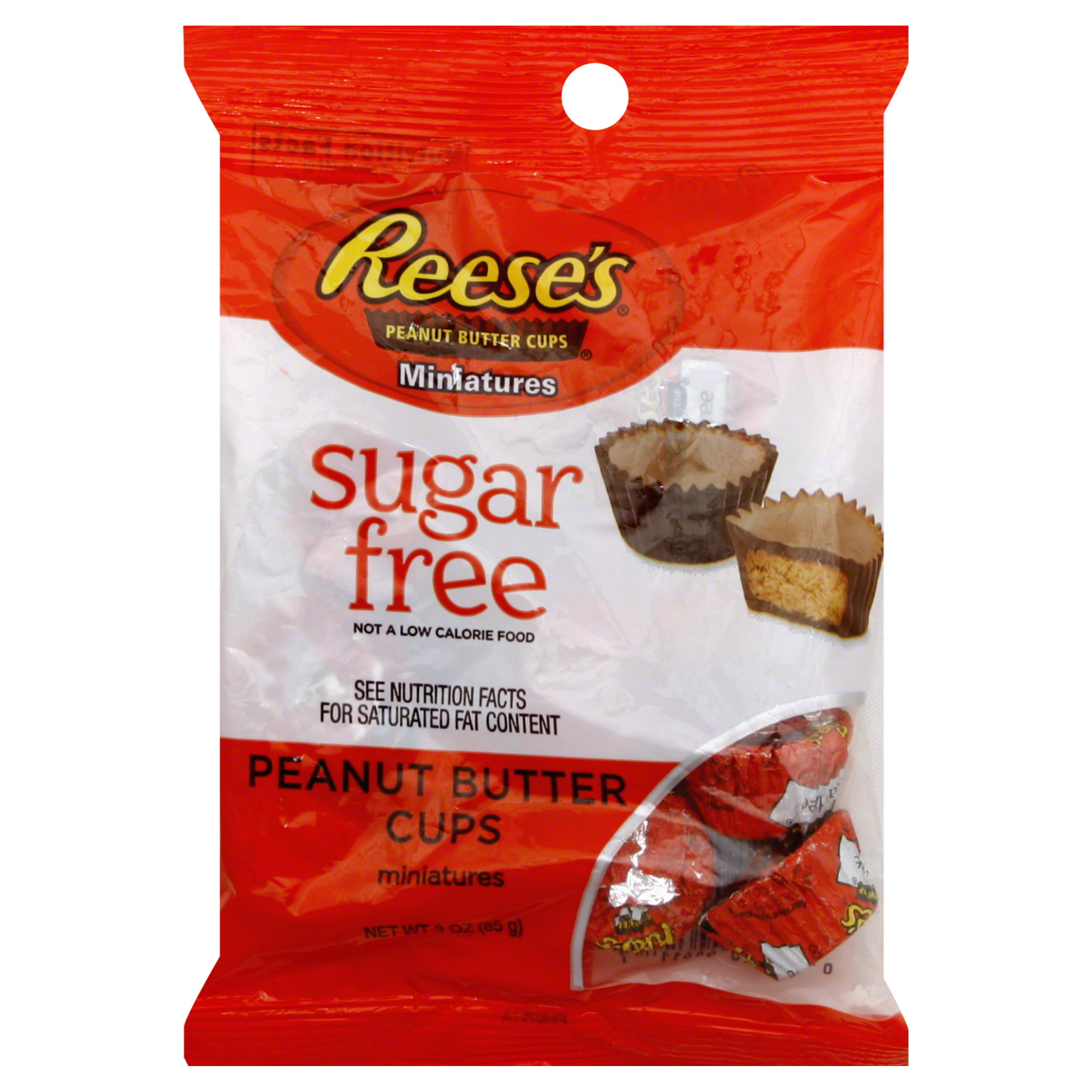 Reese's Peanut Butter Cups, Miniatures, Sugar Free, 3 oz (85 g)
