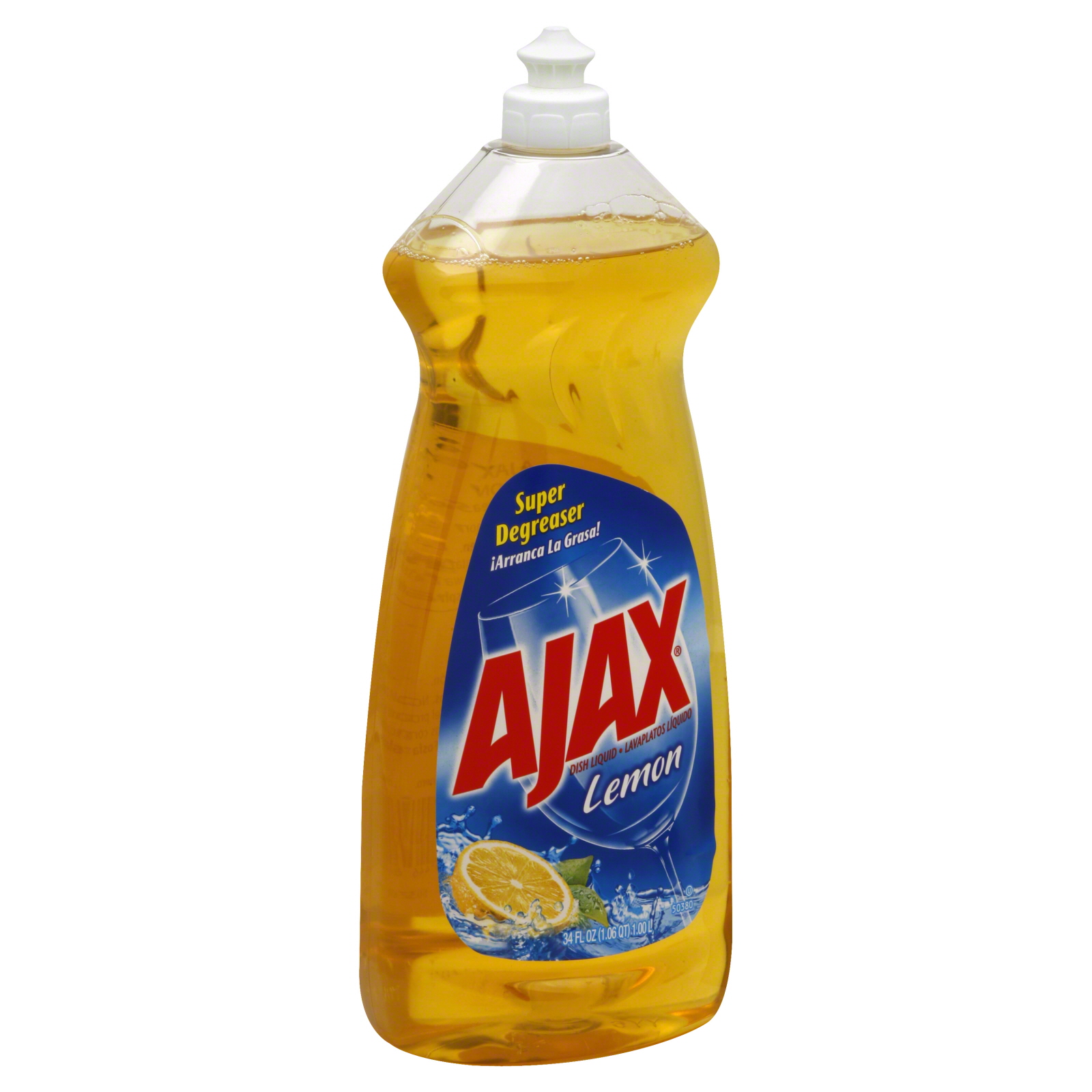 Ajax Dish Liquid, Lemon, 34 fl oz (1.06 qt) 1.00 lt