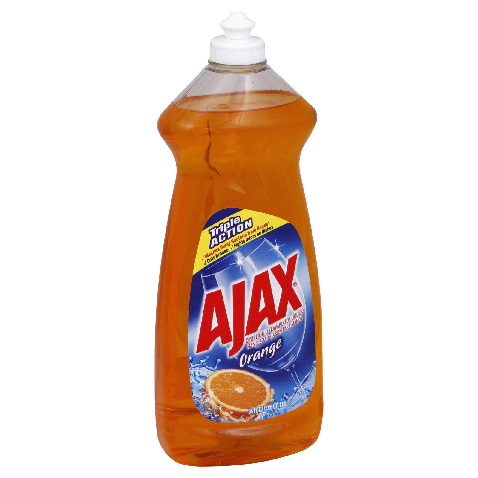 Ajax Dish Liquid/Hand Soap, Orange, 34 fl oz (1.06 qt) 1.00 lt