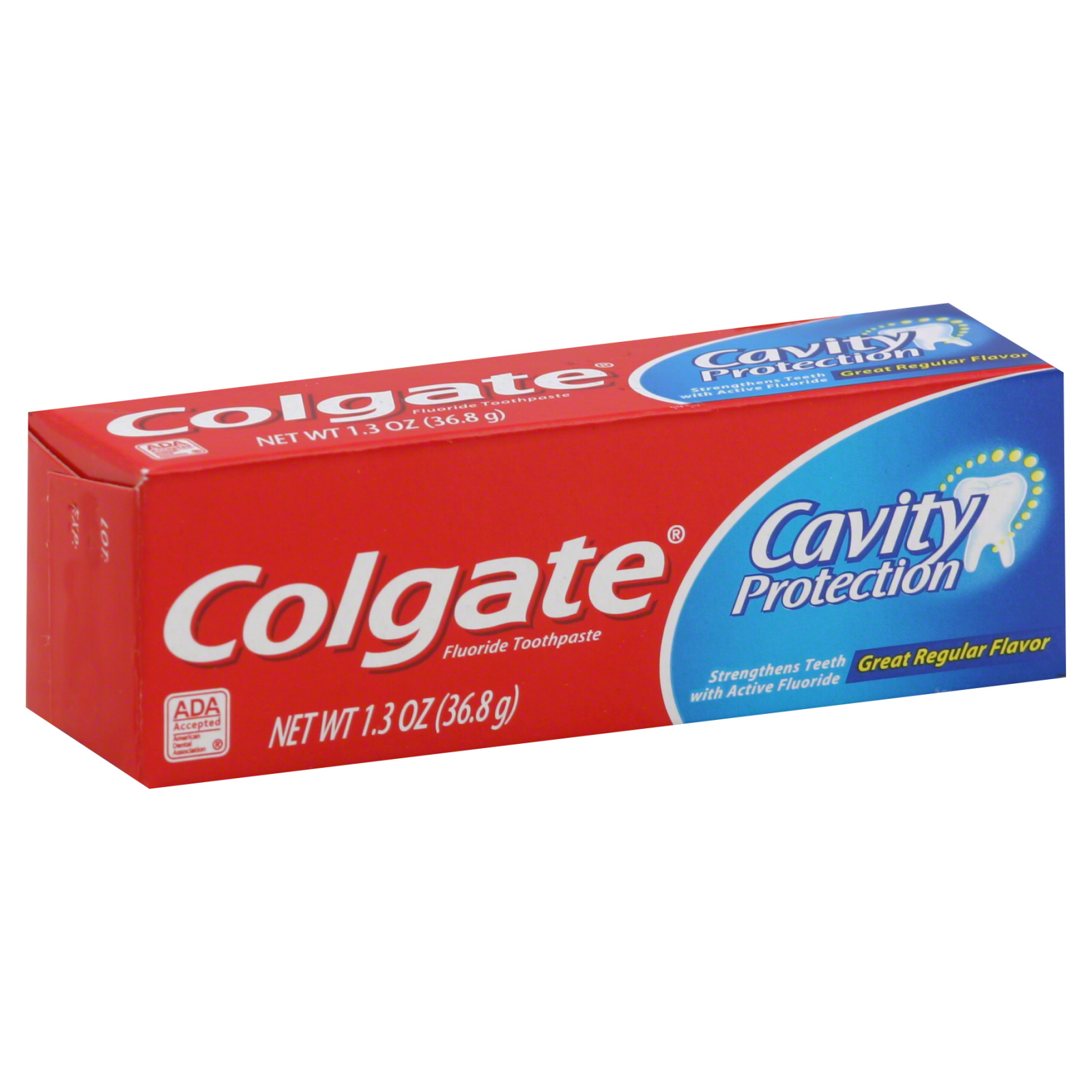Colgate-Palmolive Cavity Protection Toothpaste, Fluoride, Great Regular Flavor, 1.3 oz (36.8 g)
