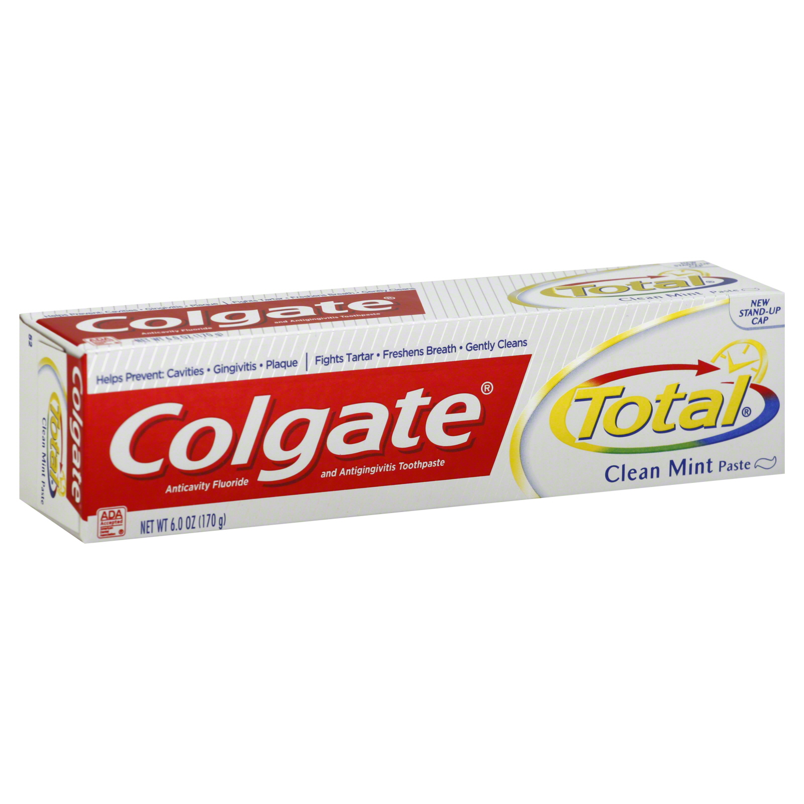 Colgate TotalToothpaste, Anticavity Fluoride and Antigingivitis, Clean Mint, Paste, 6 oz (170 g)