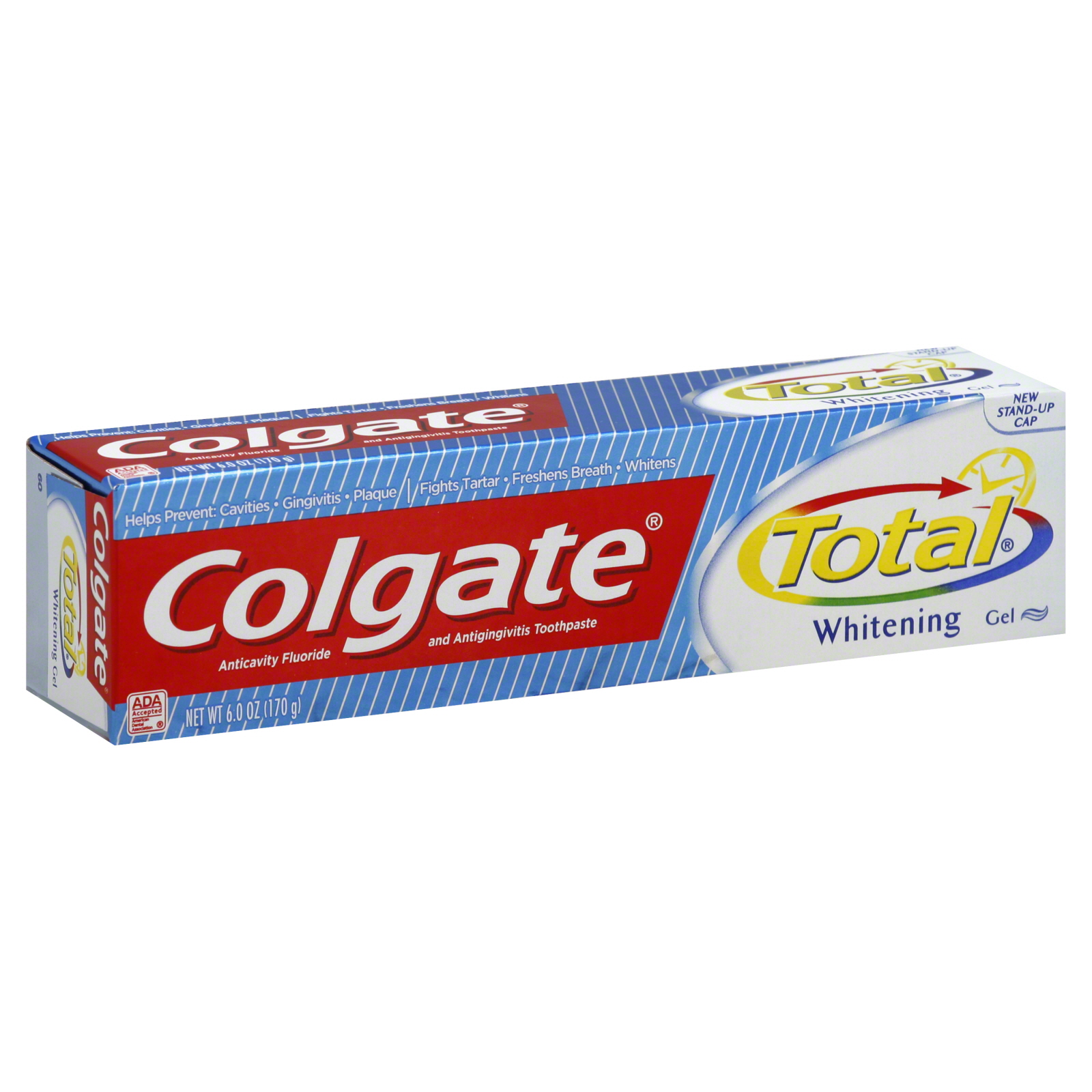 Total Toothpaste, Anticavity Fluoride and Antigingivitis, Whitening, Gel, 6 oz (170 g)