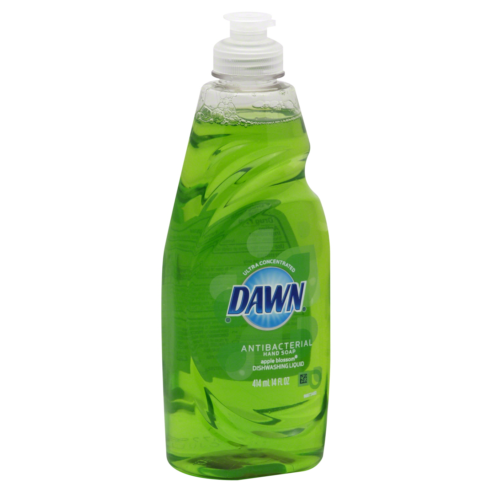 Dawn Dishwashing Liquid, Antibacterial Hand Soap, Ultra Concentrated, Apple Blossom, 14 fl oz (414 ml)