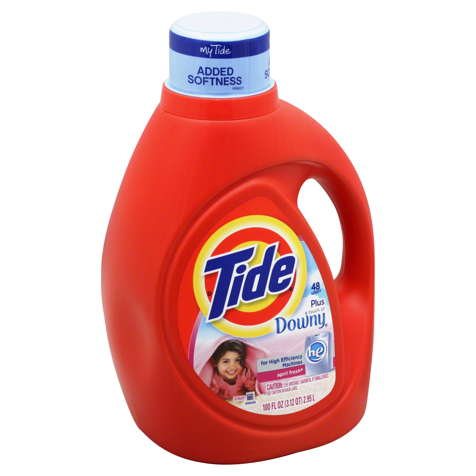 Tide Plus a Touch of Downy Detergent,  HE April Fresh, 100 fl oz (3.12 qt) 2.95 lt