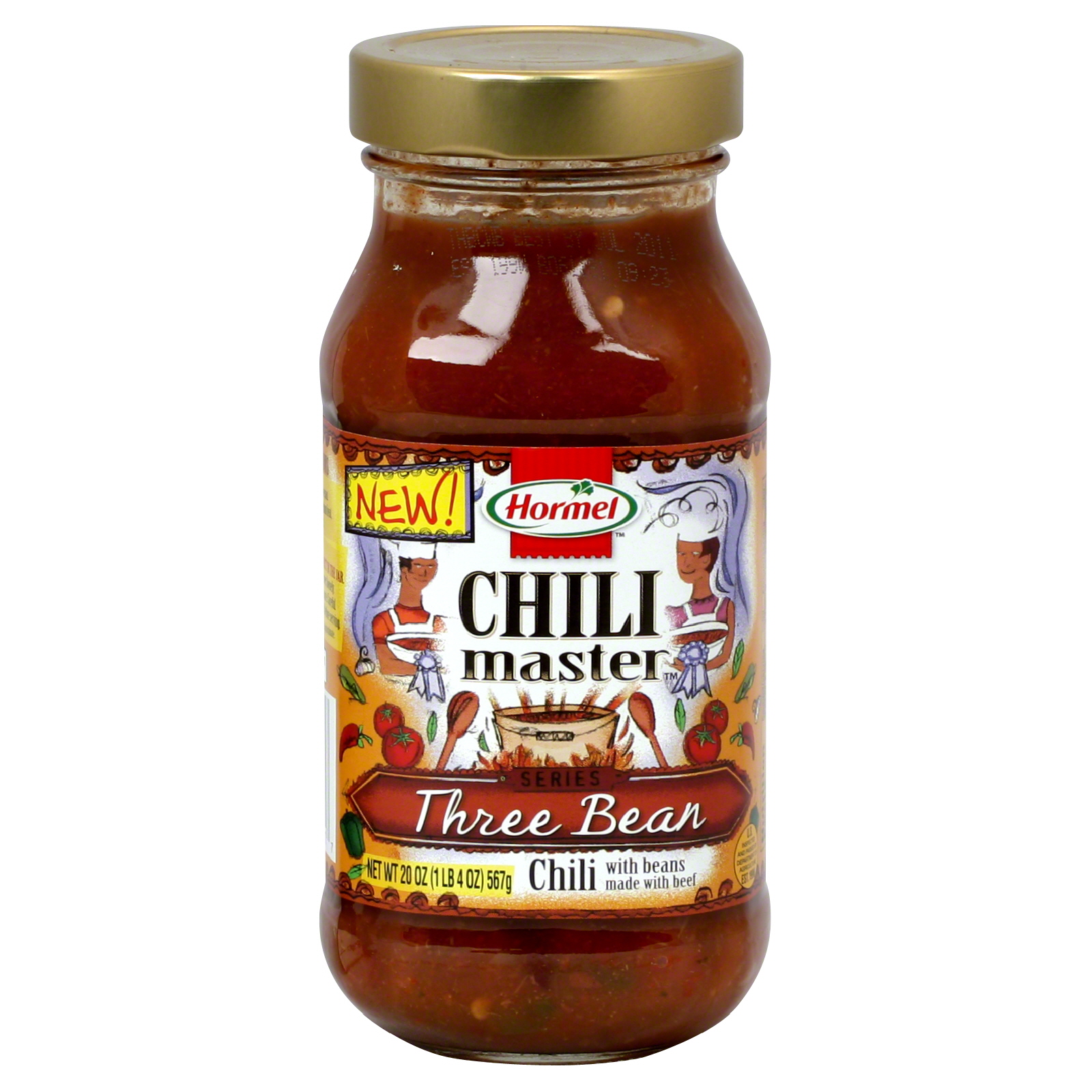 Hormel Chili Master Chili, with Beans, Made with Beef, 20 oz (1 lb 4 oz) 567 g