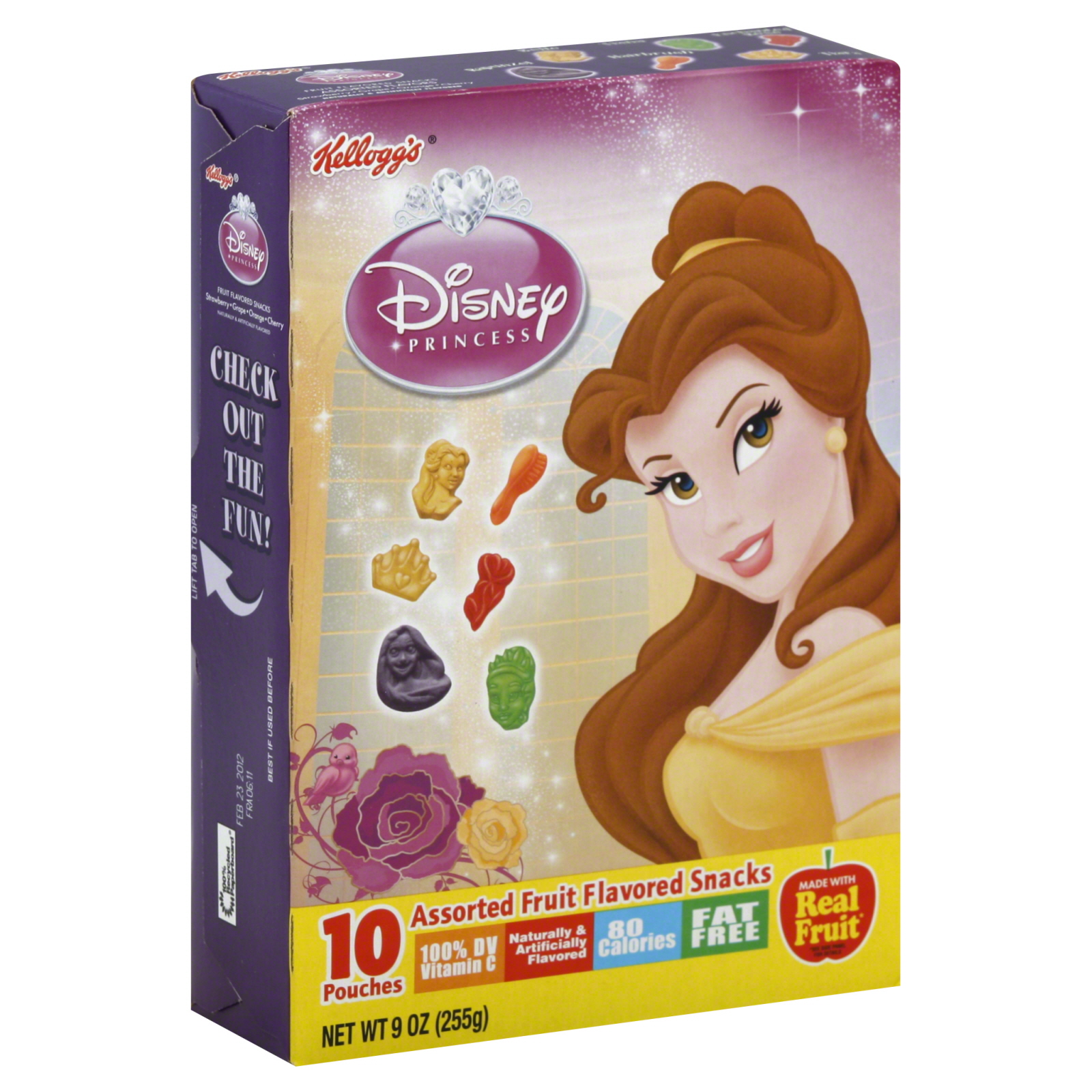 Kellogg's Fruit Flavored Snacks, Assorted, Disney Princess The Princess and the Frog, 10 pouches [9 oz (255 g)]