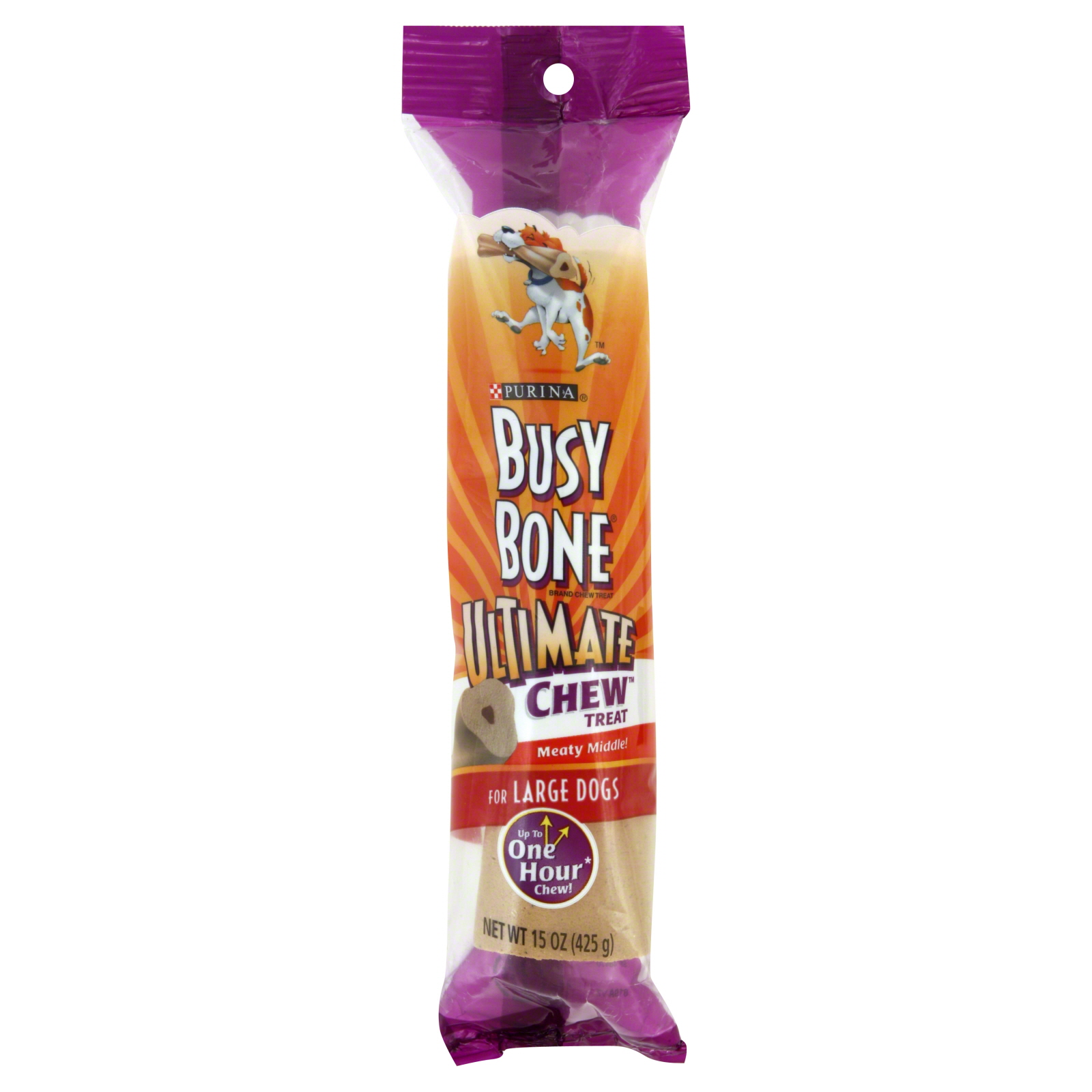 Purina Busy Bone Ultimate Chew Treat, for Large Dogs, Meaty Middle, 15 oz (425 g)