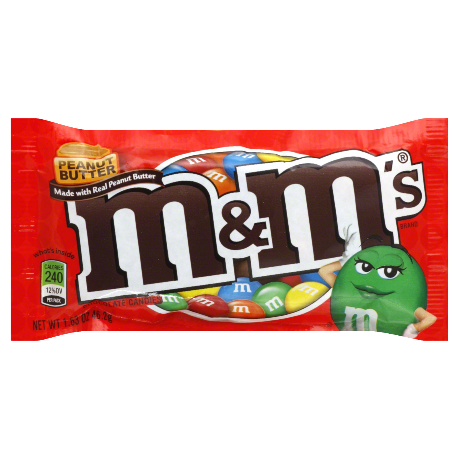 M&M's Chocolate Candies, Peanut Butter, 1.63 oz (46.2 g)