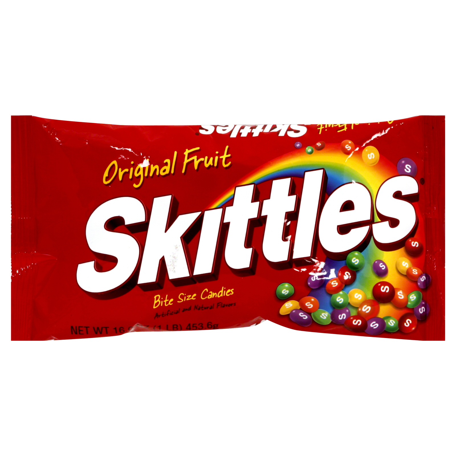 Skittles Bite Size Candies, Original Fruit, 16 oz (1 lb) 453.6 g