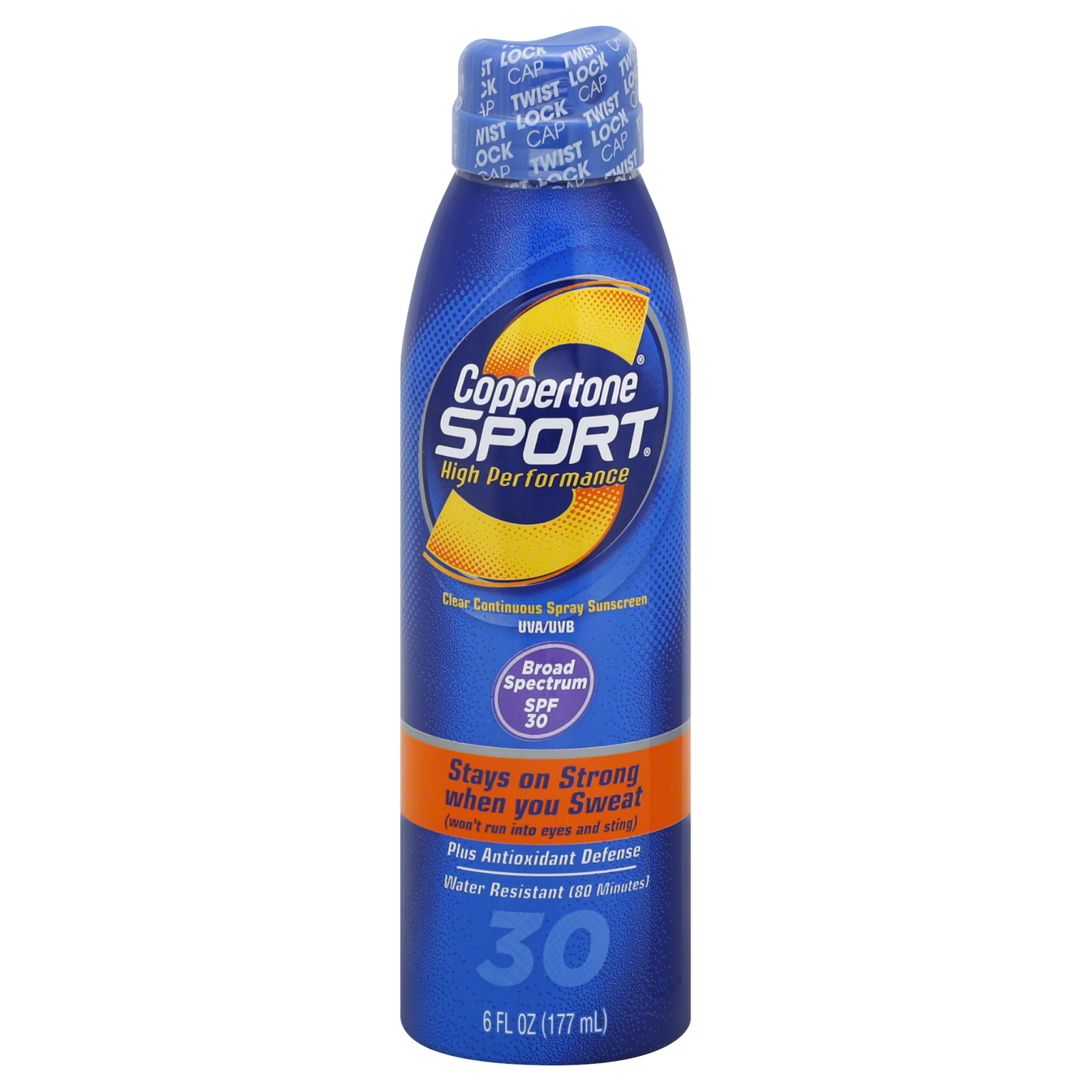 Coppertone Sport Sunscreen Continuous Spray, SPF 30, 6 fl oz (177 ml)