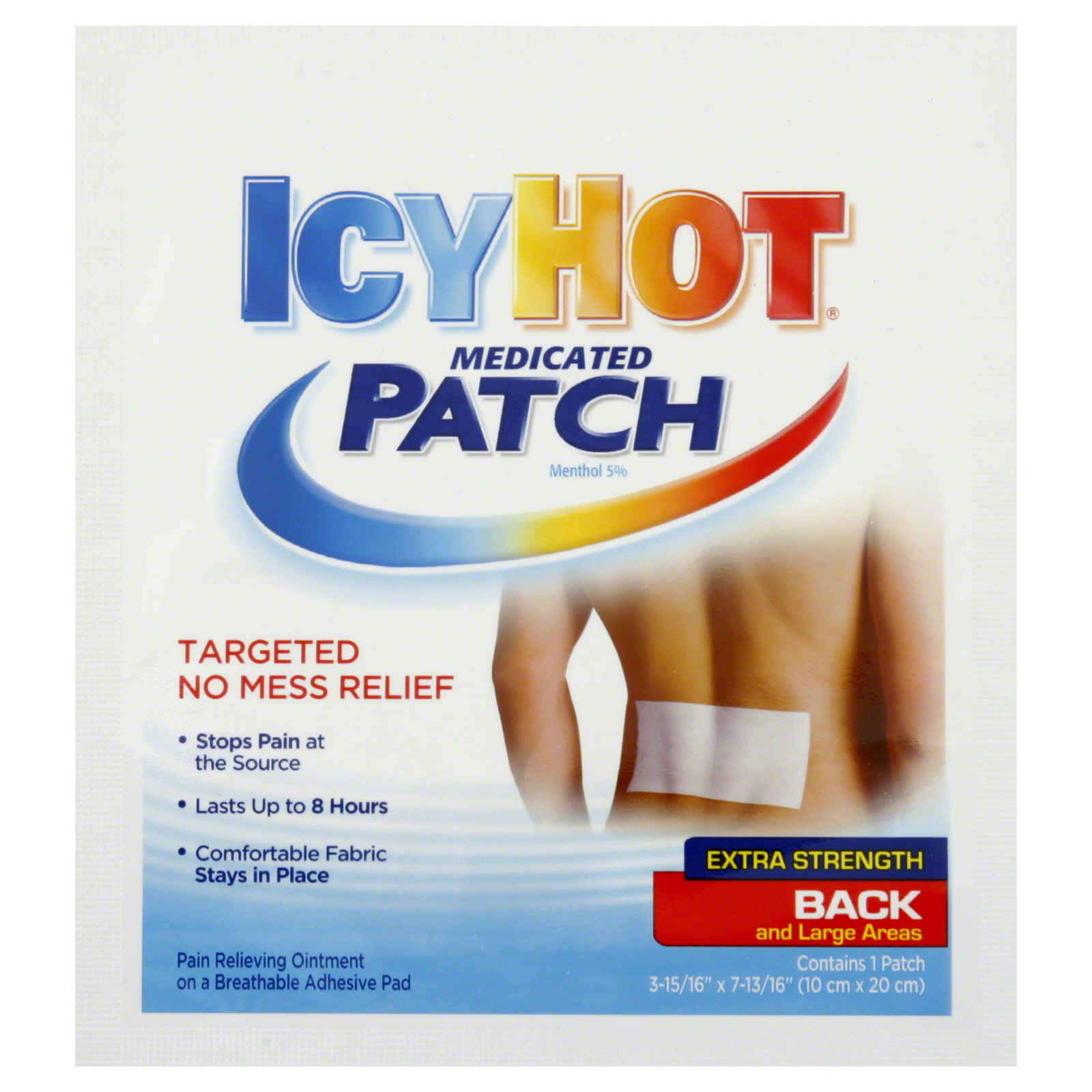 Icy Hot Medicated Patch, Extra Strength, Back & Large Areas, 1 patch