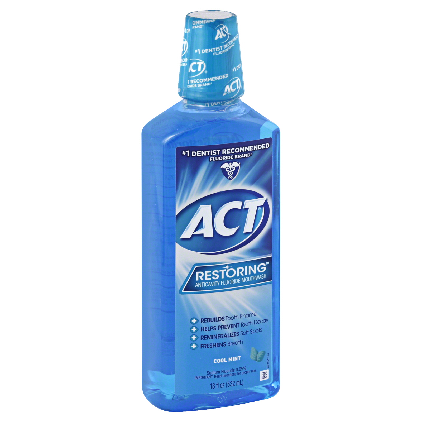 Act  Restoring Anticavity Mouthwash, Icy Cool Mint, 18 fl oz (530 ml)