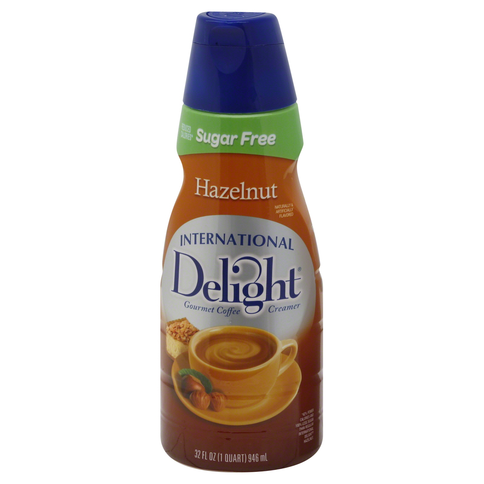 International Delight Coffee Creamer, Hazelnut, Sugar Free, 32 fl oz (1qt) 946 ml