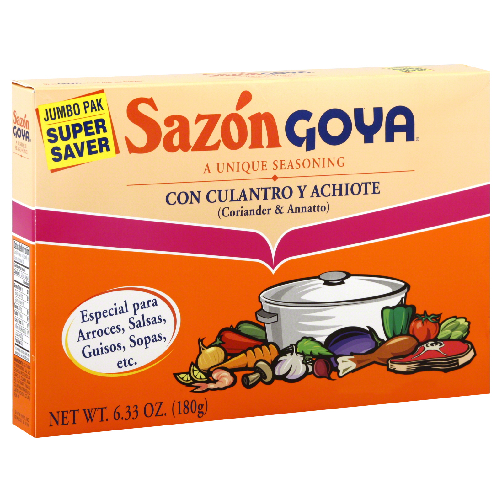Goya Sazón Seasoning With Coriander & Annatto - 3.52 Oz Latino Spice Blend