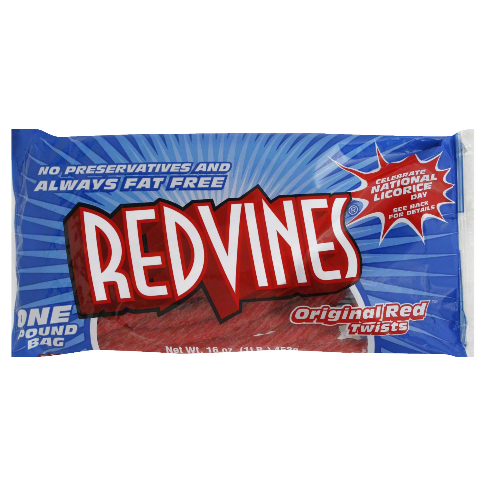 Red Vines Twists, Original Red, 16 oz (1 lb) 453 g