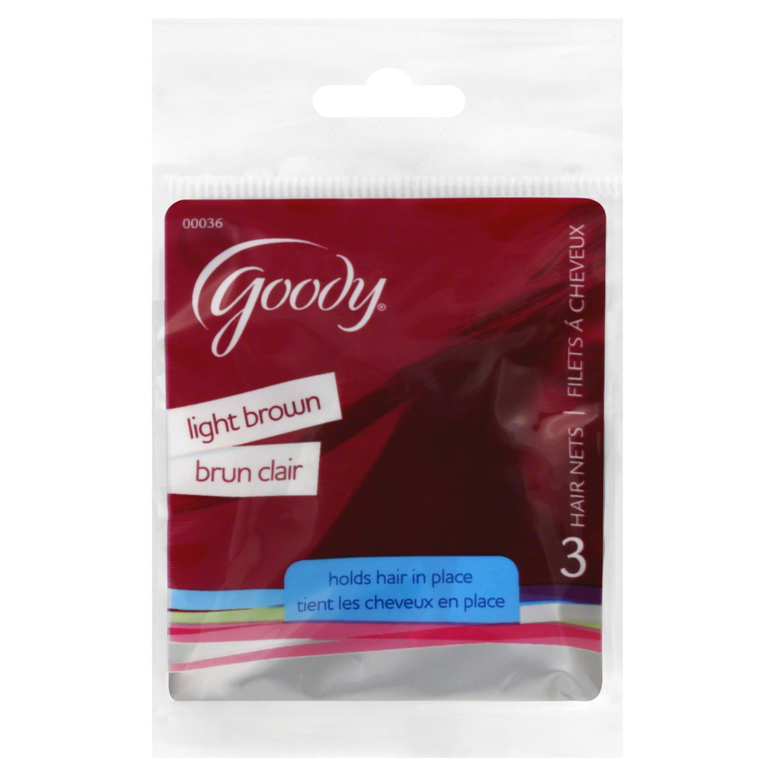 Goody Styling Essentials Hair Net, Light Brown, 3 Ct