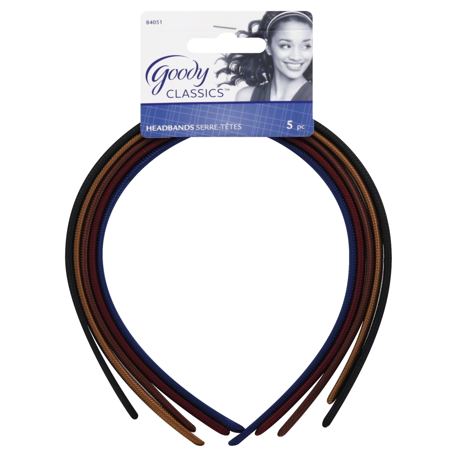 Goody Classics Shoestring Fabric Headband, 5 CT