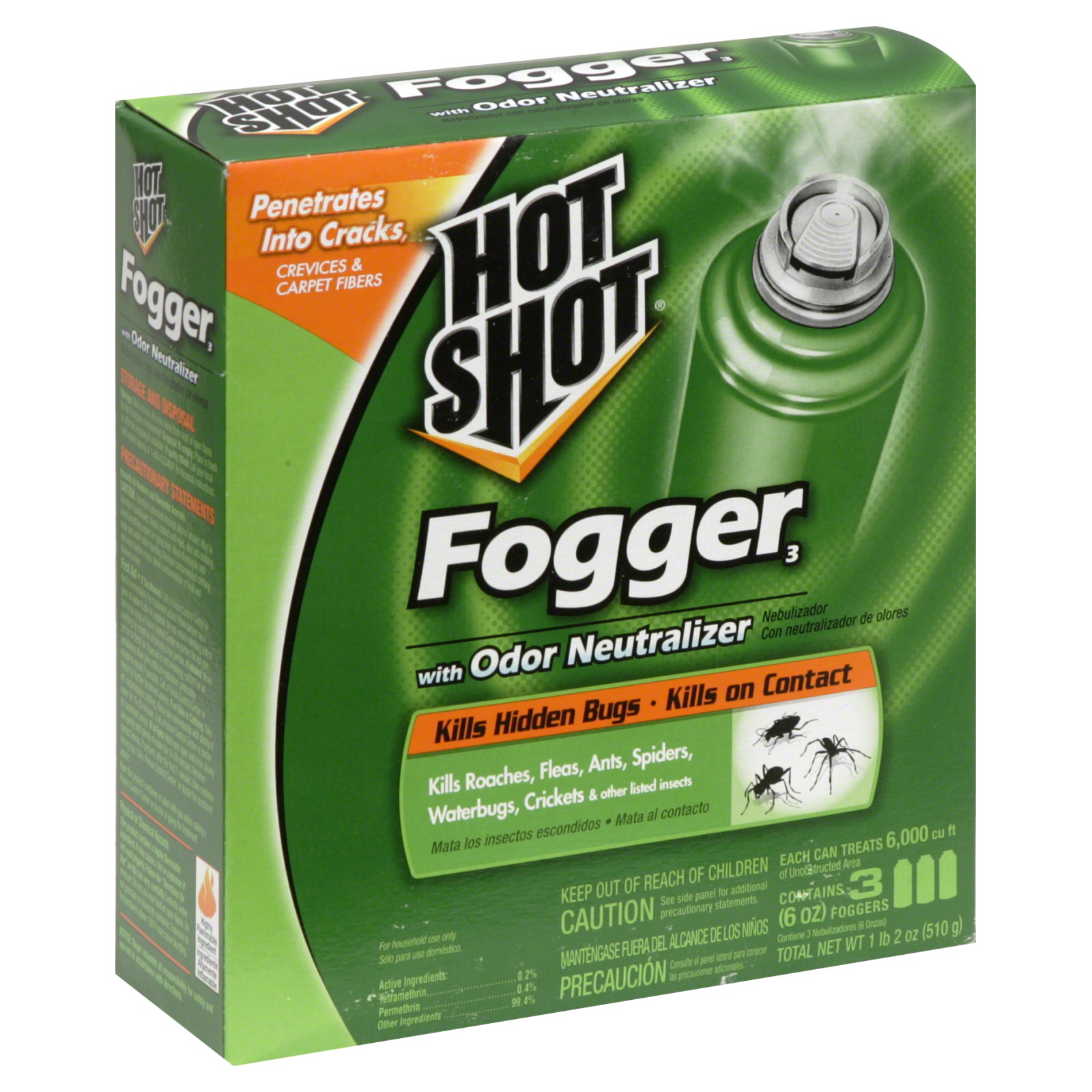 Hot Shot Gear Fogger 3, with Odor Neutralizer, 3 - 6 oz foggers [1 lb 2 oz (510 g)]