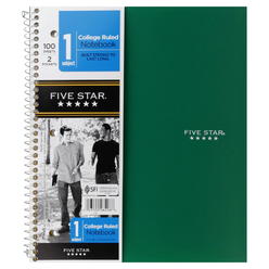 Mead Five Star Wirebound Notebook, 100 Sheets