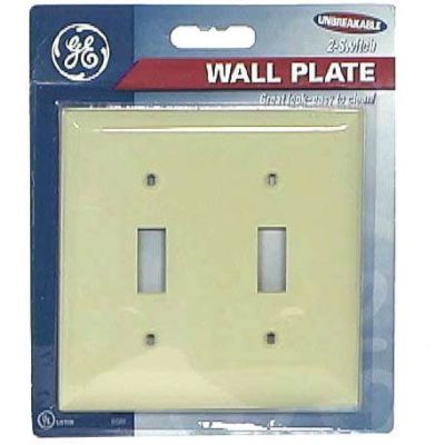 GE Appliances Wall Plate, 2-Switch, 1 plate