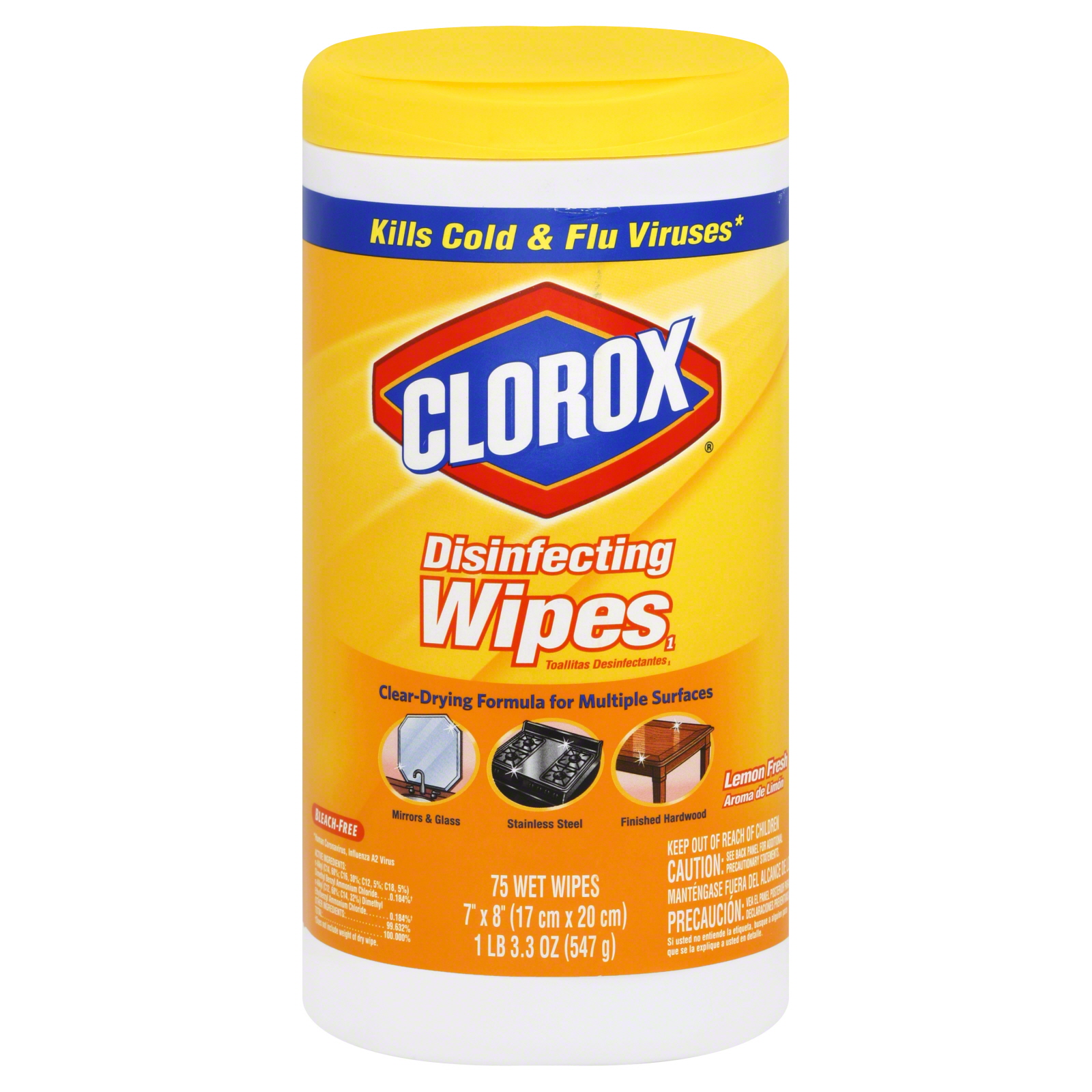 Clorox Disinfecting Wipes, Lemon Fresh, 75 wipes