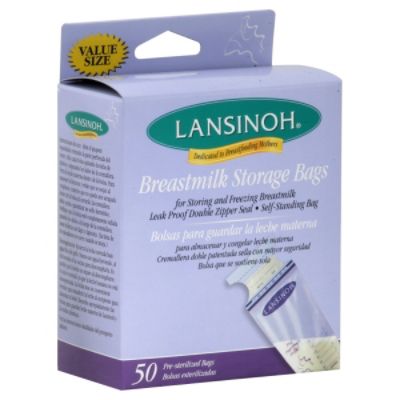 Lansinoh Breastmilk Storage Bags, 50 bags, Clear Lansinoh Breastmilk Storage Bags, 50 bags, Clear