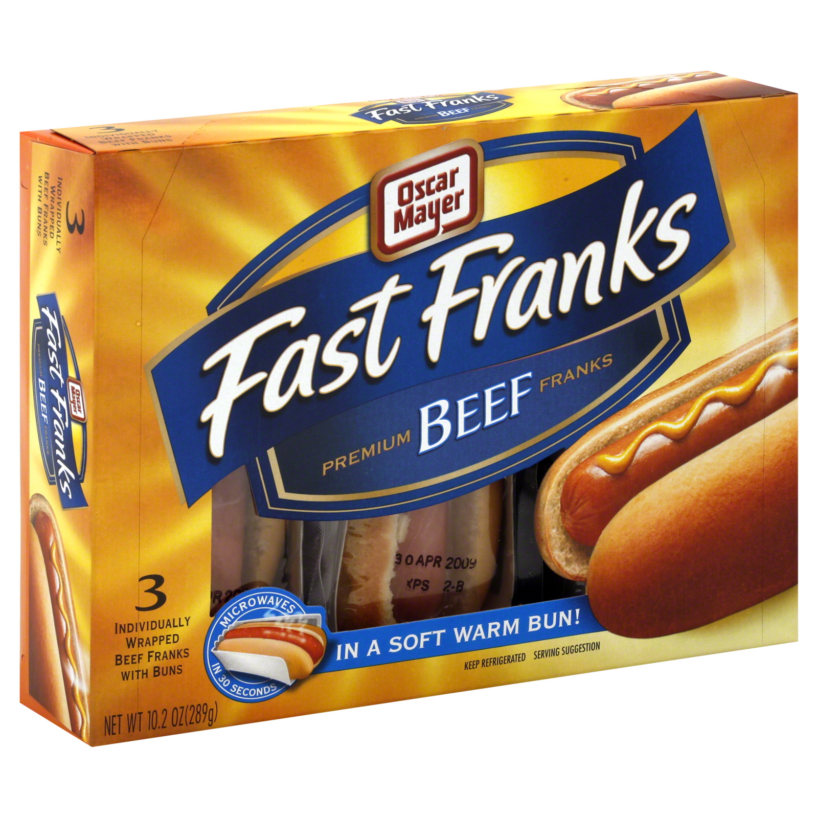 Oscar Mayer Fast Franks, 3 franks [10.2 oz (289 g)]