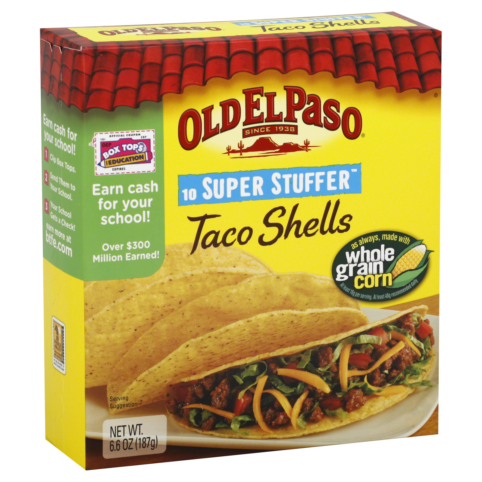 Old El Paso Taco Shells, Super Stuffer, 10 shells [6.6 oz (187 g)]