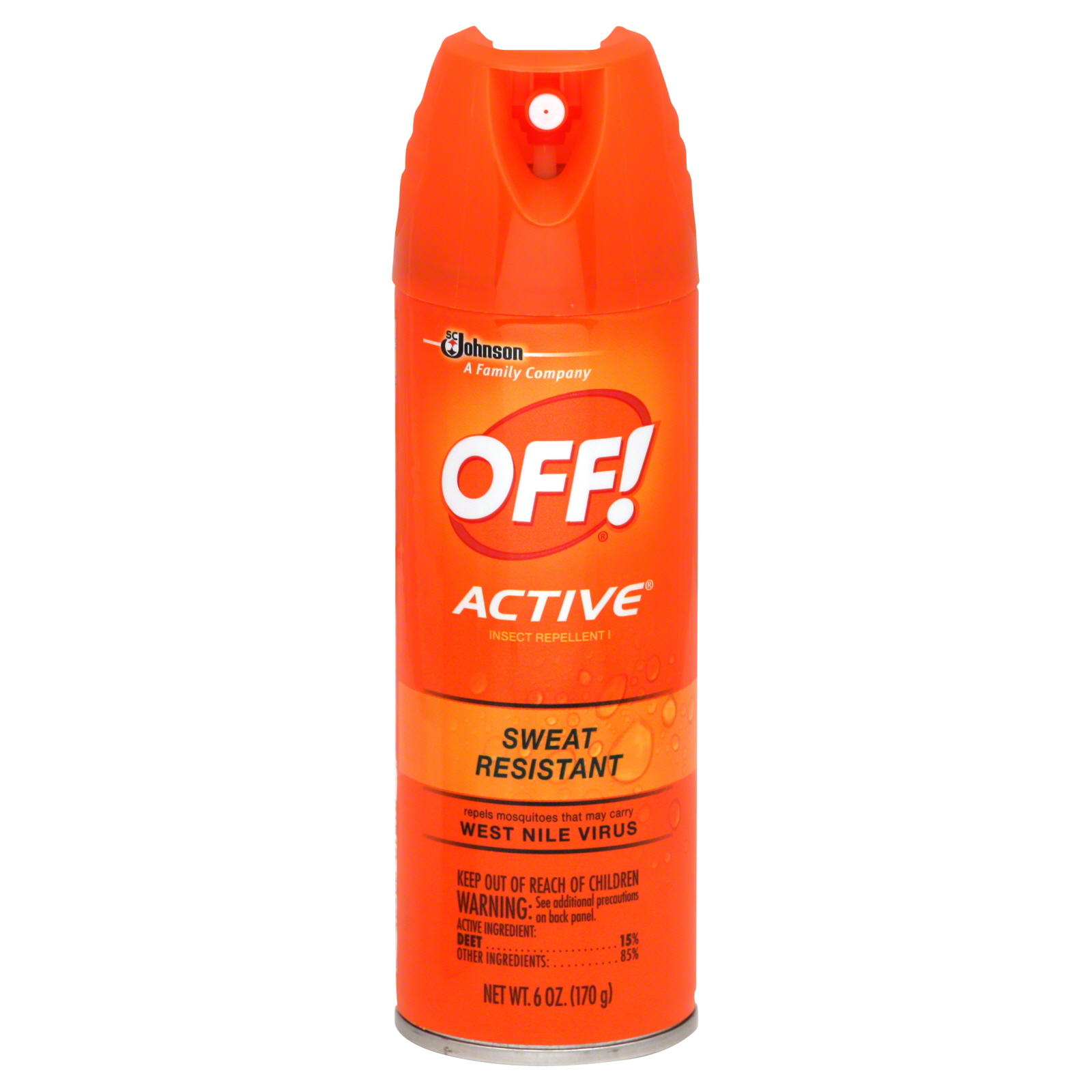 Off! Active Insect Repellent I, Sweat Resistant, 6 oz (170 g)