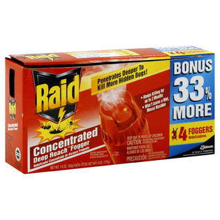 Raid Concentrated Deep Reach Fogger, 4 - 1.5 oz (43 g) foggers [6.0 oz