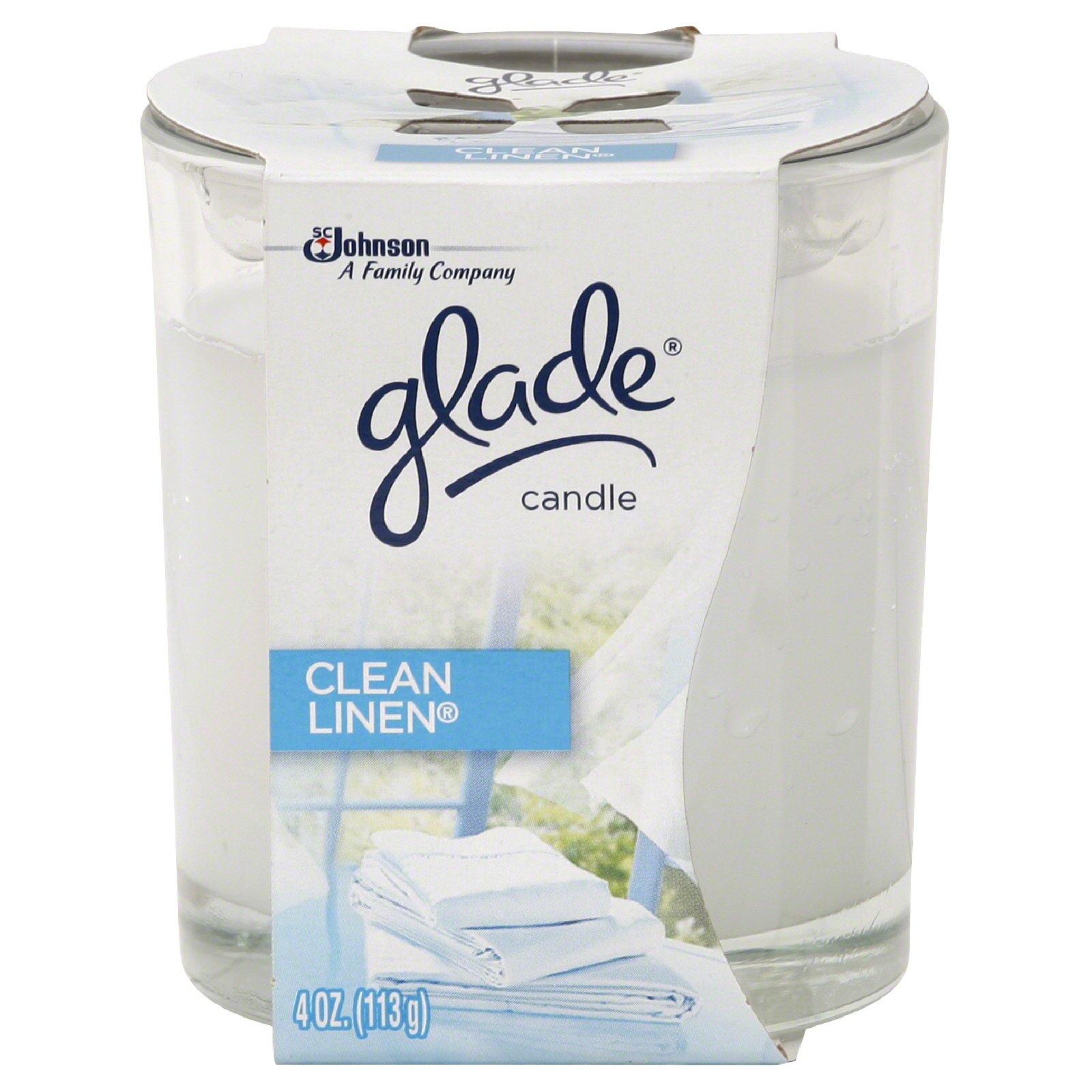 Glade Candle, Clean Linen, 4 oz (113 g)
