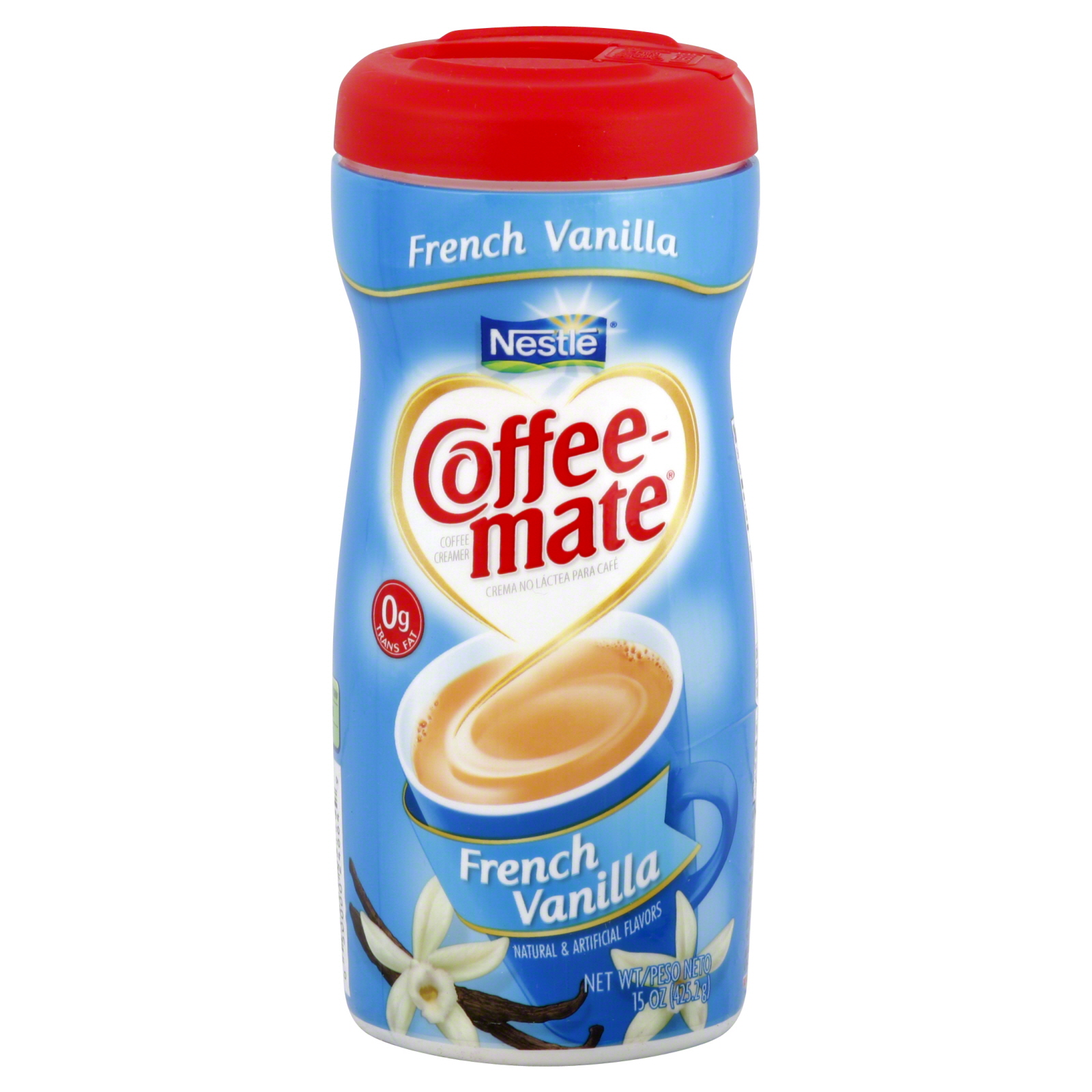 Coffee-mate NES35775 French Vanilla Creamer Powder, 15oz Plastic Bottle