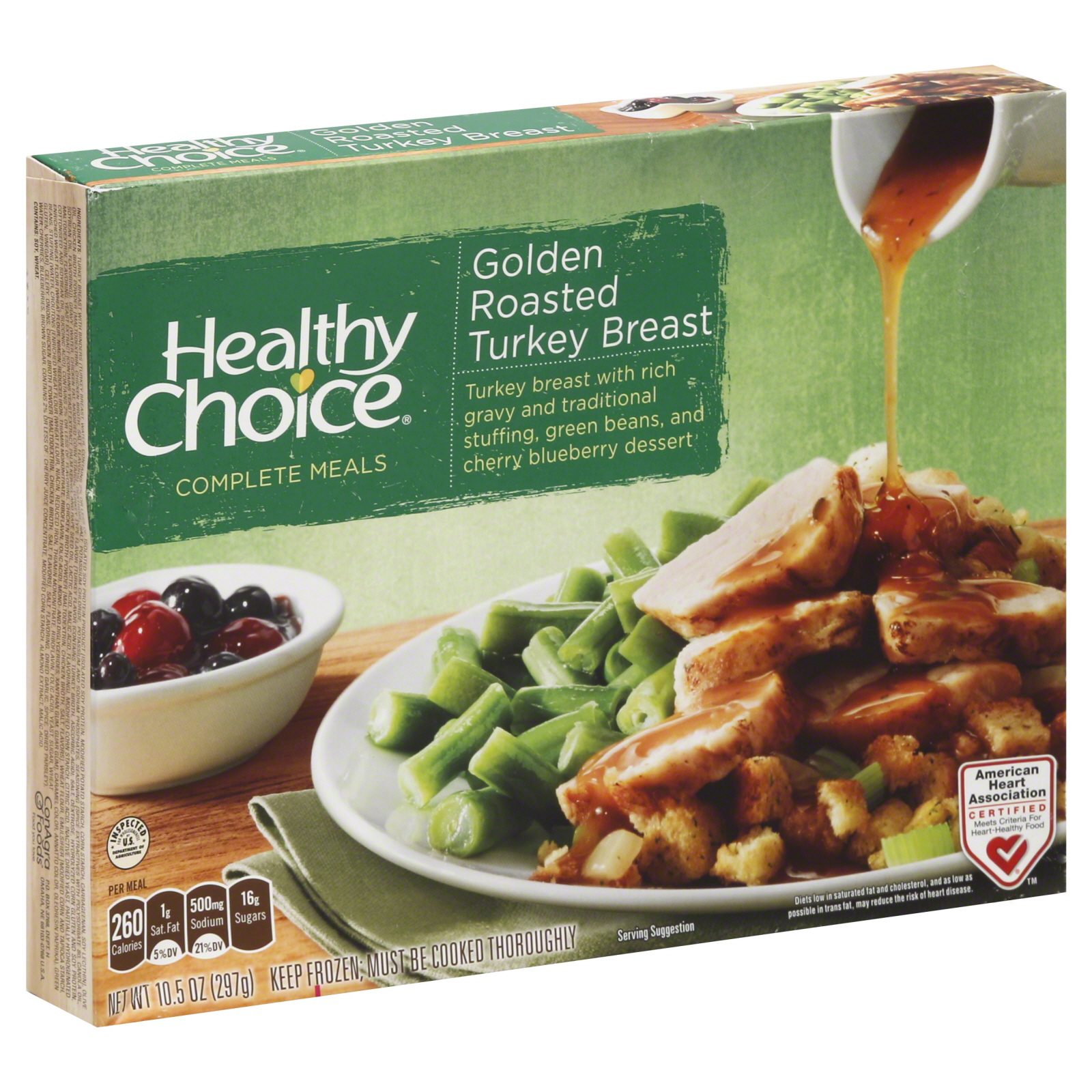 Healthy Choice Complete Selections Traditional Turkey Breast with Gravy & Dressing, 10.5 oz (298 g)