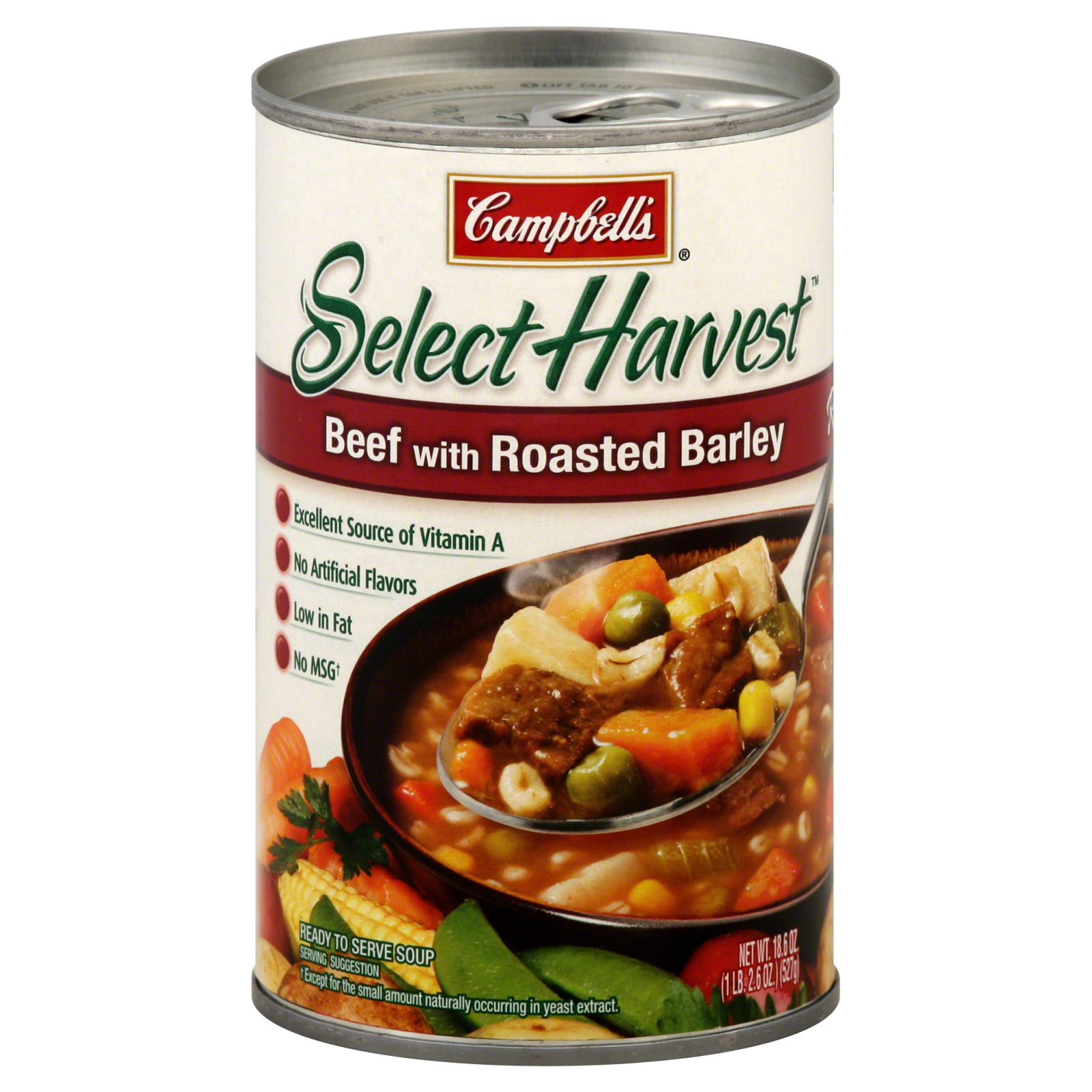Campbell's Select Harvest Soup, Beef with Roasted Barley, 18.6 oz (1 lb 2.6 oz) 527 g