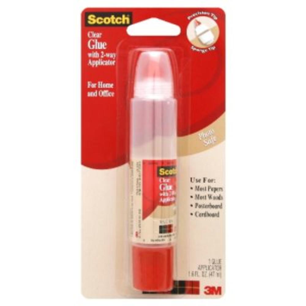 Scotch MMM6050 Clear Glue with 2-Way Applicator, 1 glue