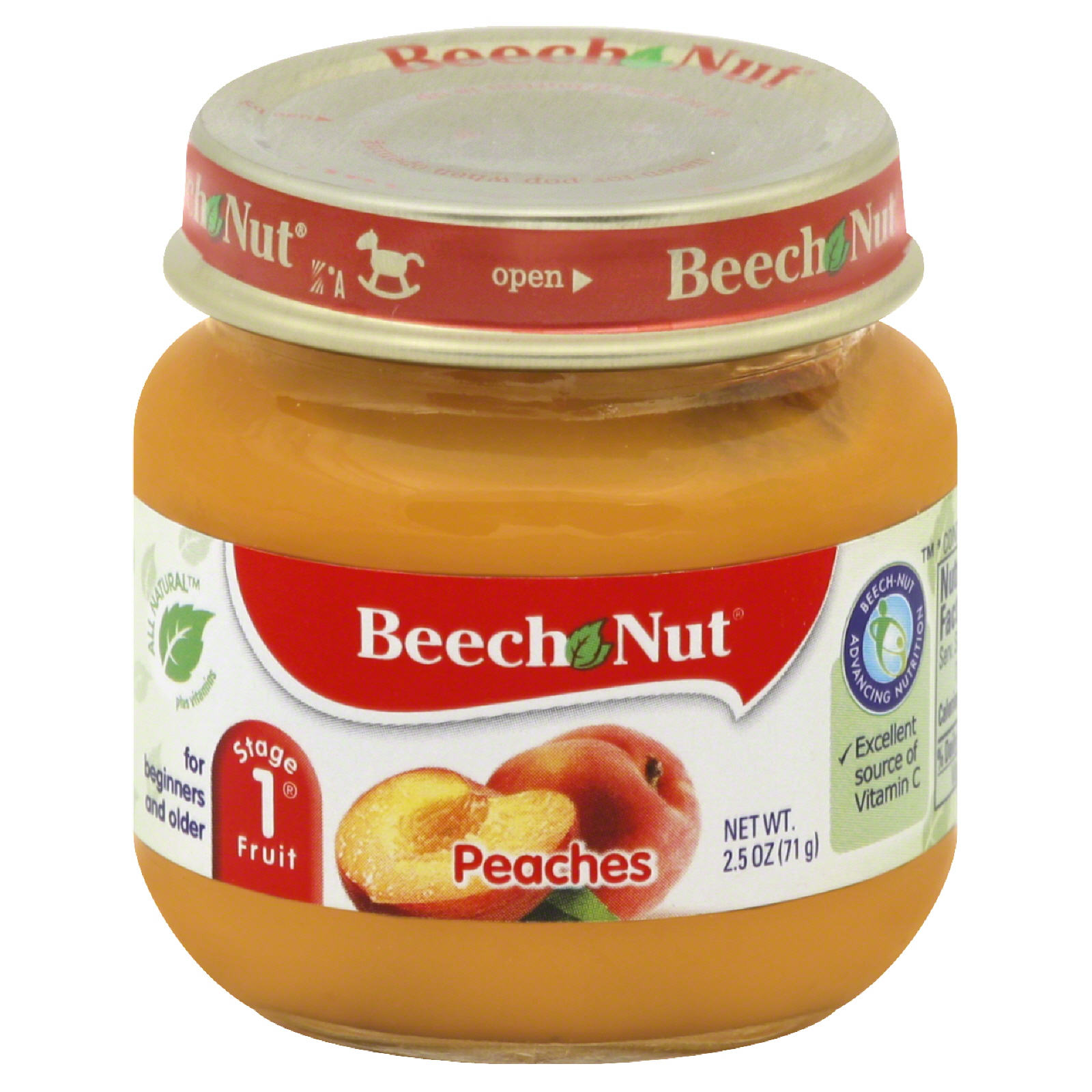 Beech-Nut Peaches, Stage 1 Fruit, 2.5 oz (71 g)