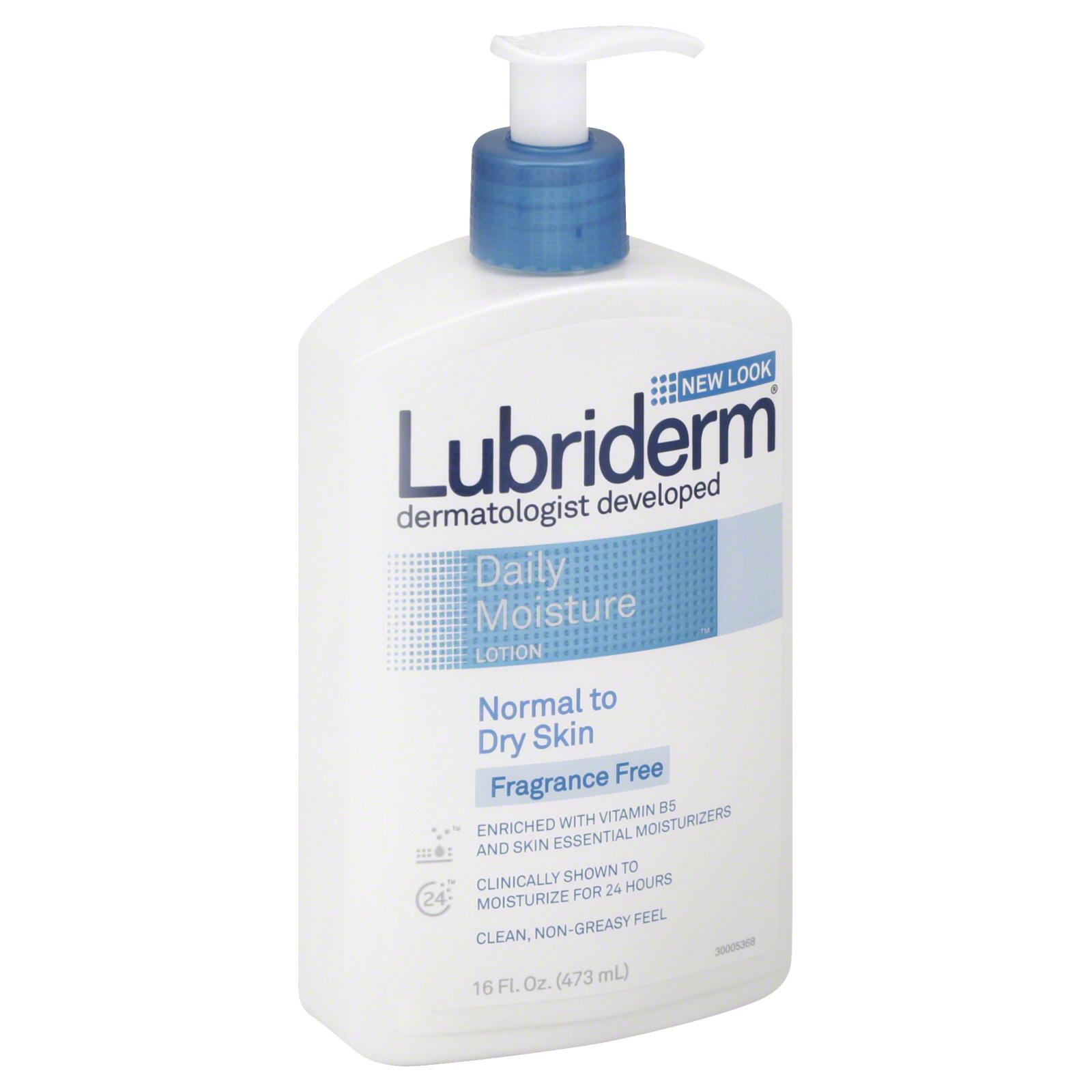 Lubriderm Lotion, Daily Moisture, Normal to Dry Skin, Fragrance Free, 16 fl oz (473 ml)